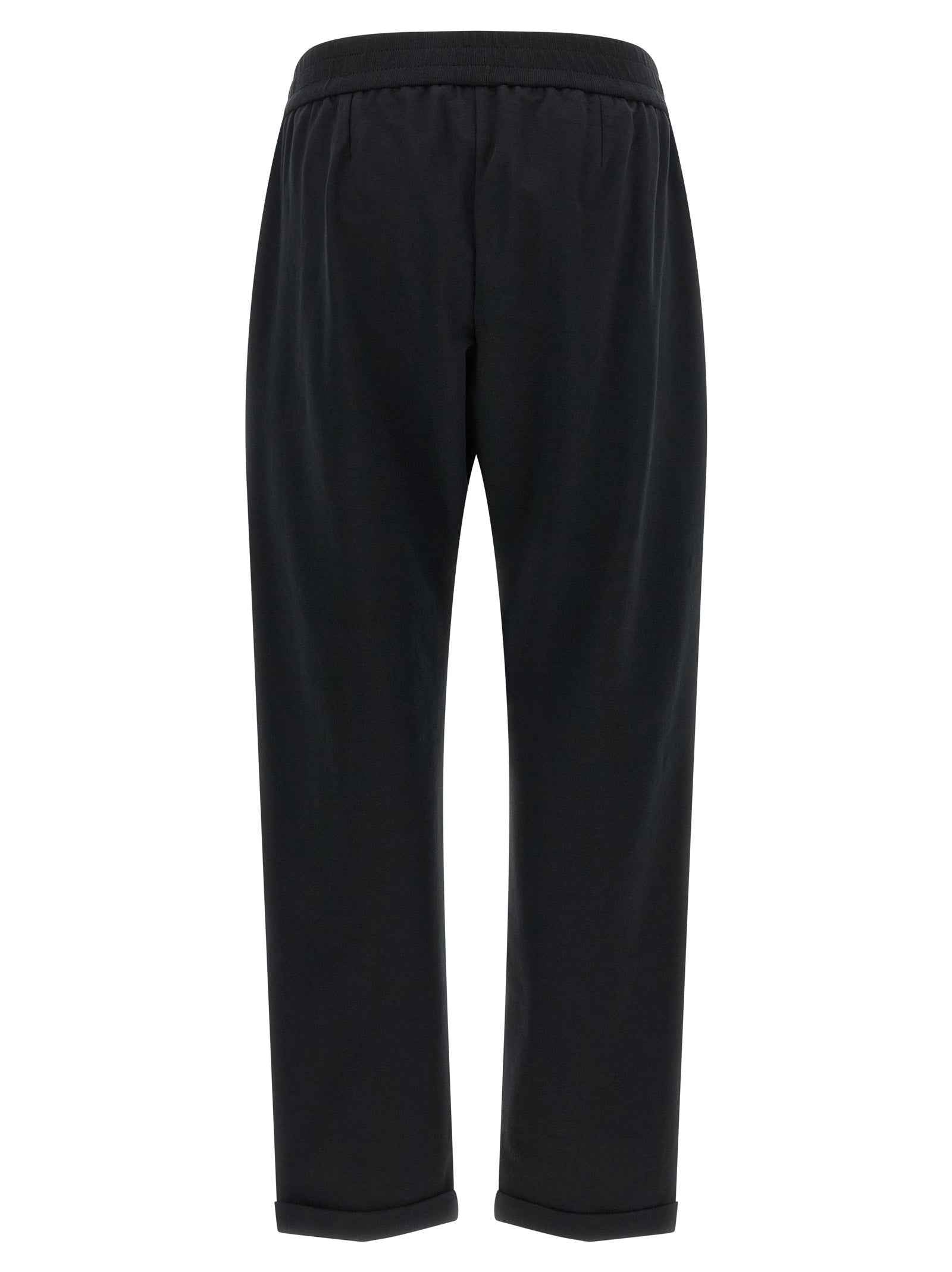 Brunello Cucinelli Black Cotton Joggers (Workout Pants)