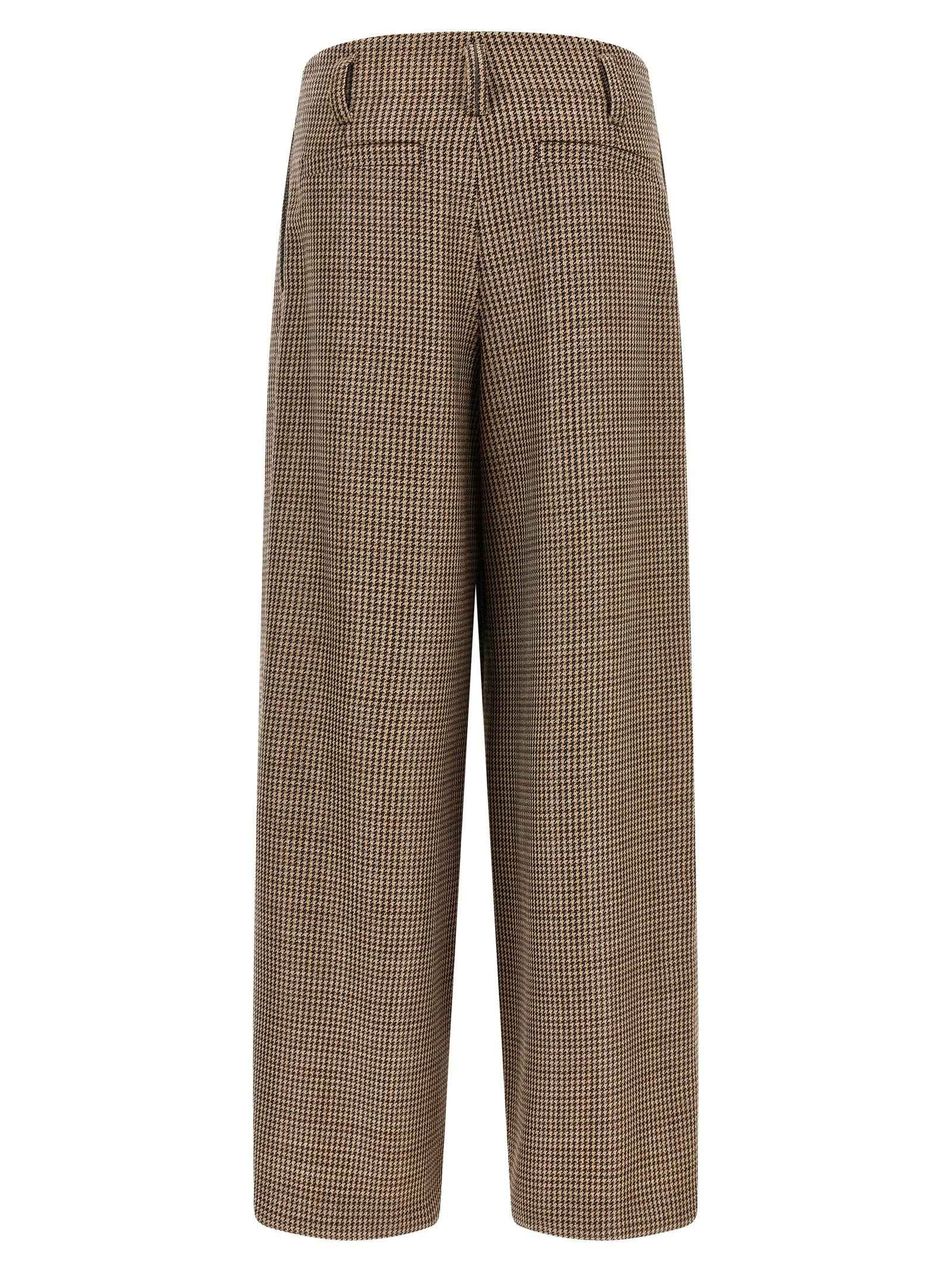 Brunello Cucinelli Brown Virgin Wool Flared Pants