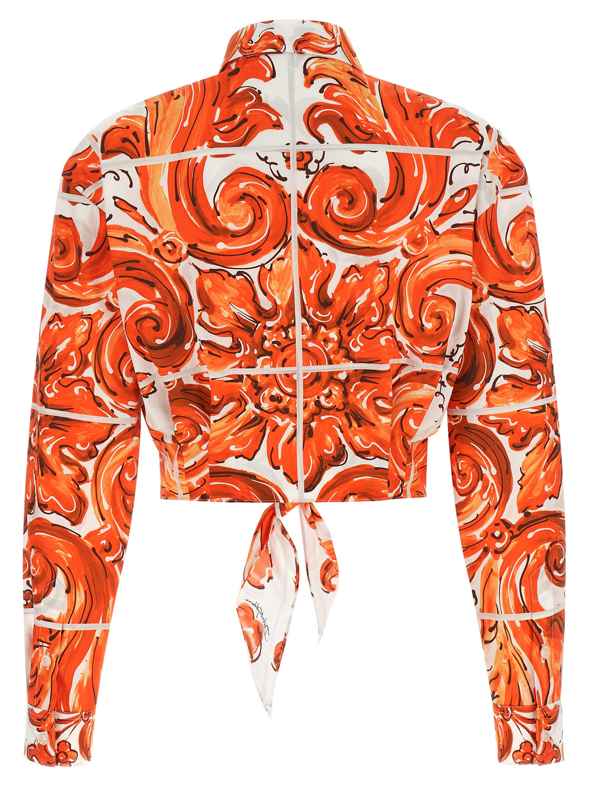 Dolce & Gabbana Orange Cotton Blouse