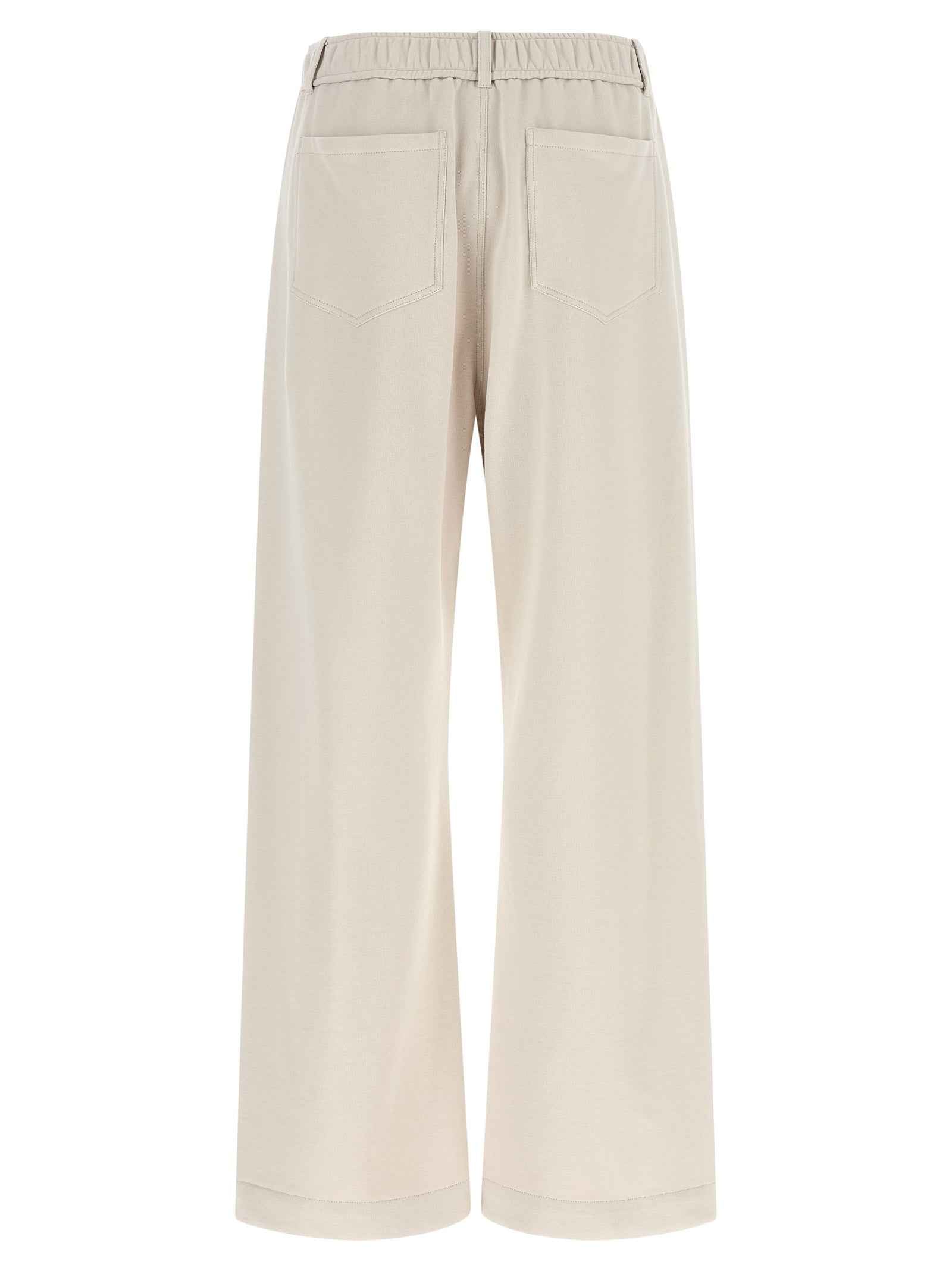Brunello Cucinelli Beige Cotton Athletic Pants