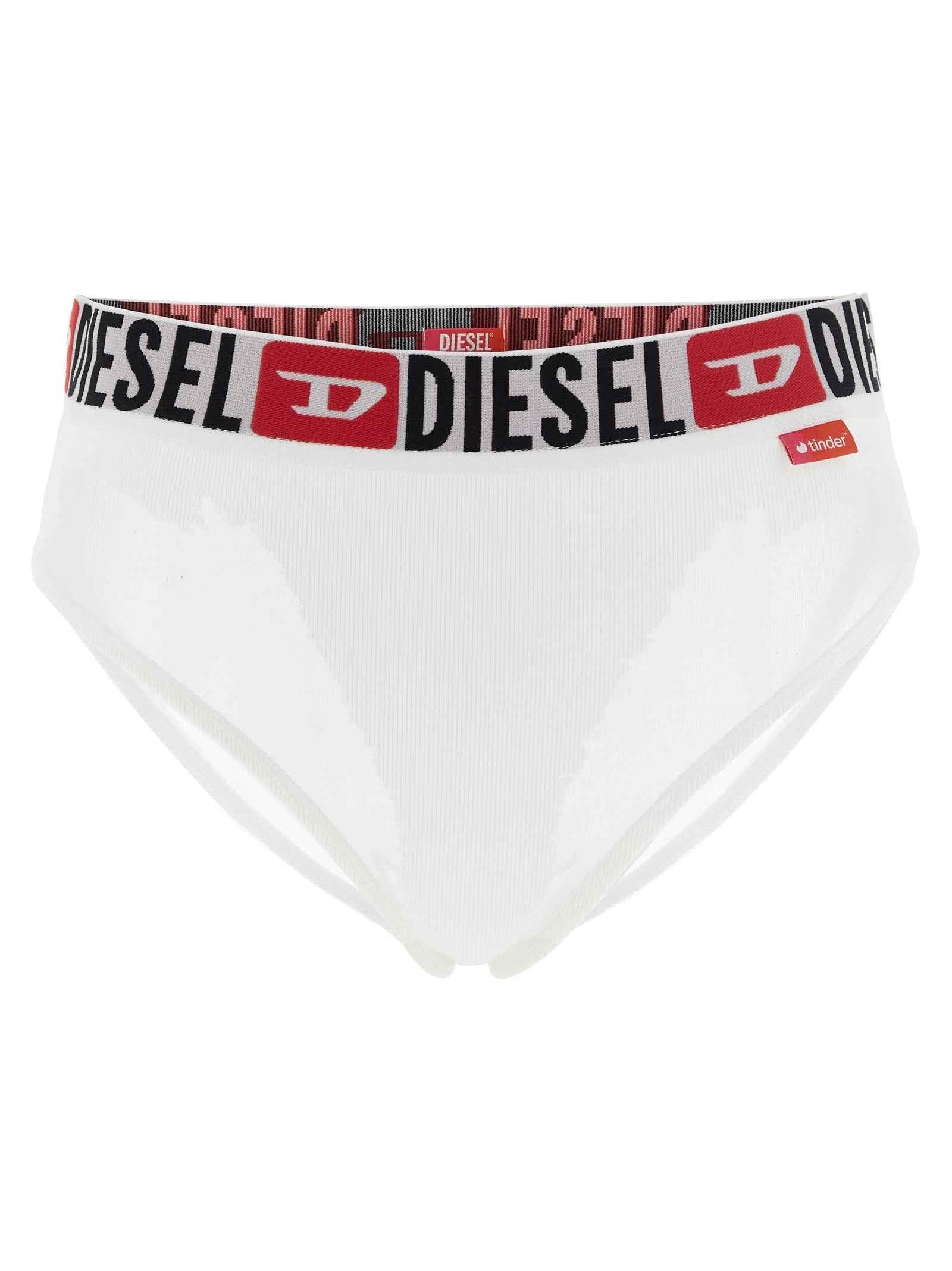 Diesel White Cotton Briefs