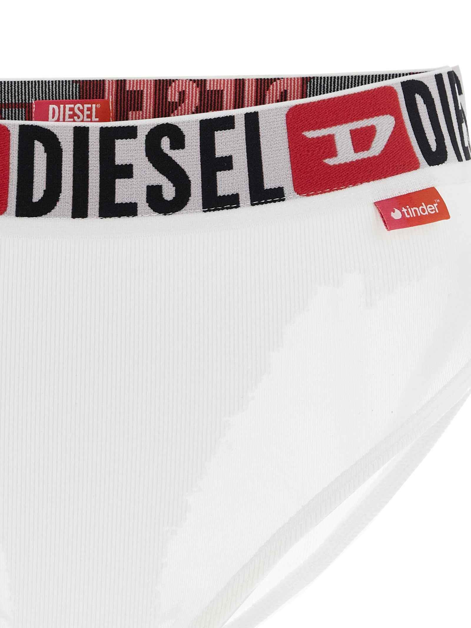 Diesel White Cotton Briefs