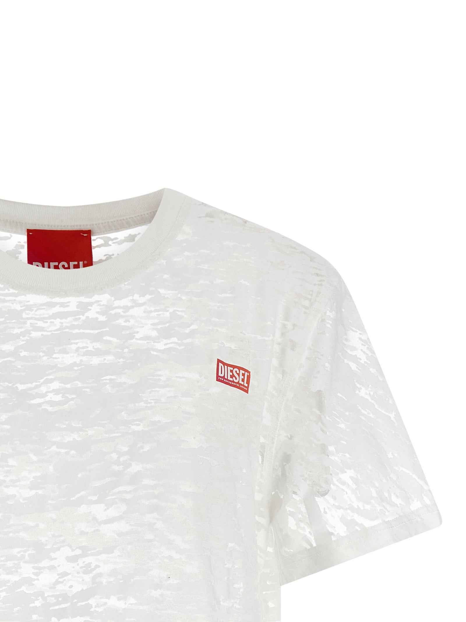 Diesel White Cotton T-Shirt