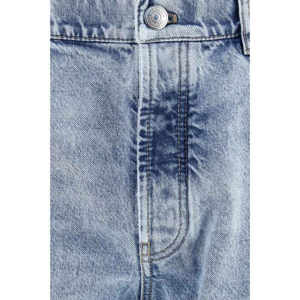 Brunello Cucinelli Blue Cotton Straight-Leg Jeans