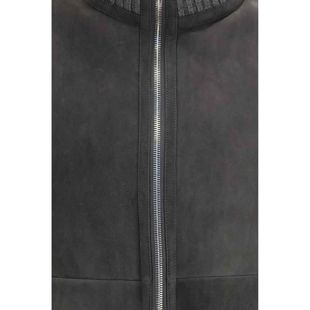 Brunello Cucinelli Gray Wool Oves Aries Full-Length Jacket