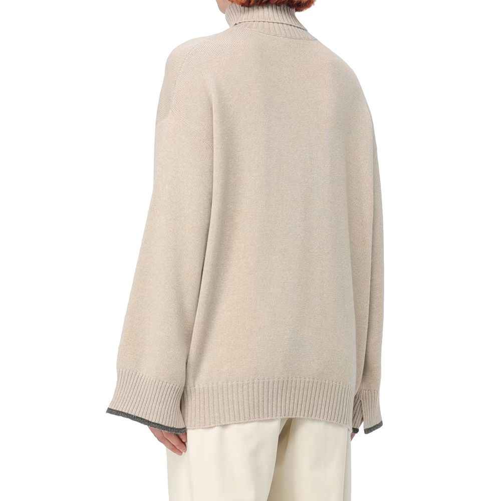 Brunello Cucinelli Beige Cashmere Turtleneck