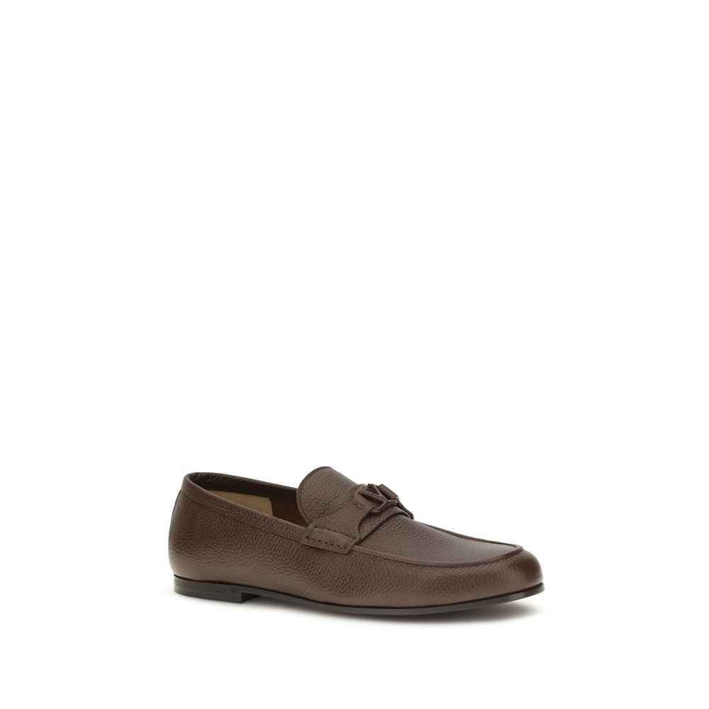 Valentino Garavani Brown Deer Slip-On Loafers