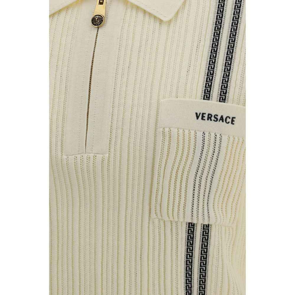 Versace Beige Cotton Polo Shirt