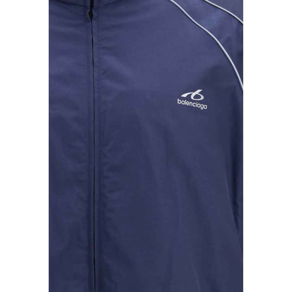 Balenciaga Blue Cotton Shell Jacket