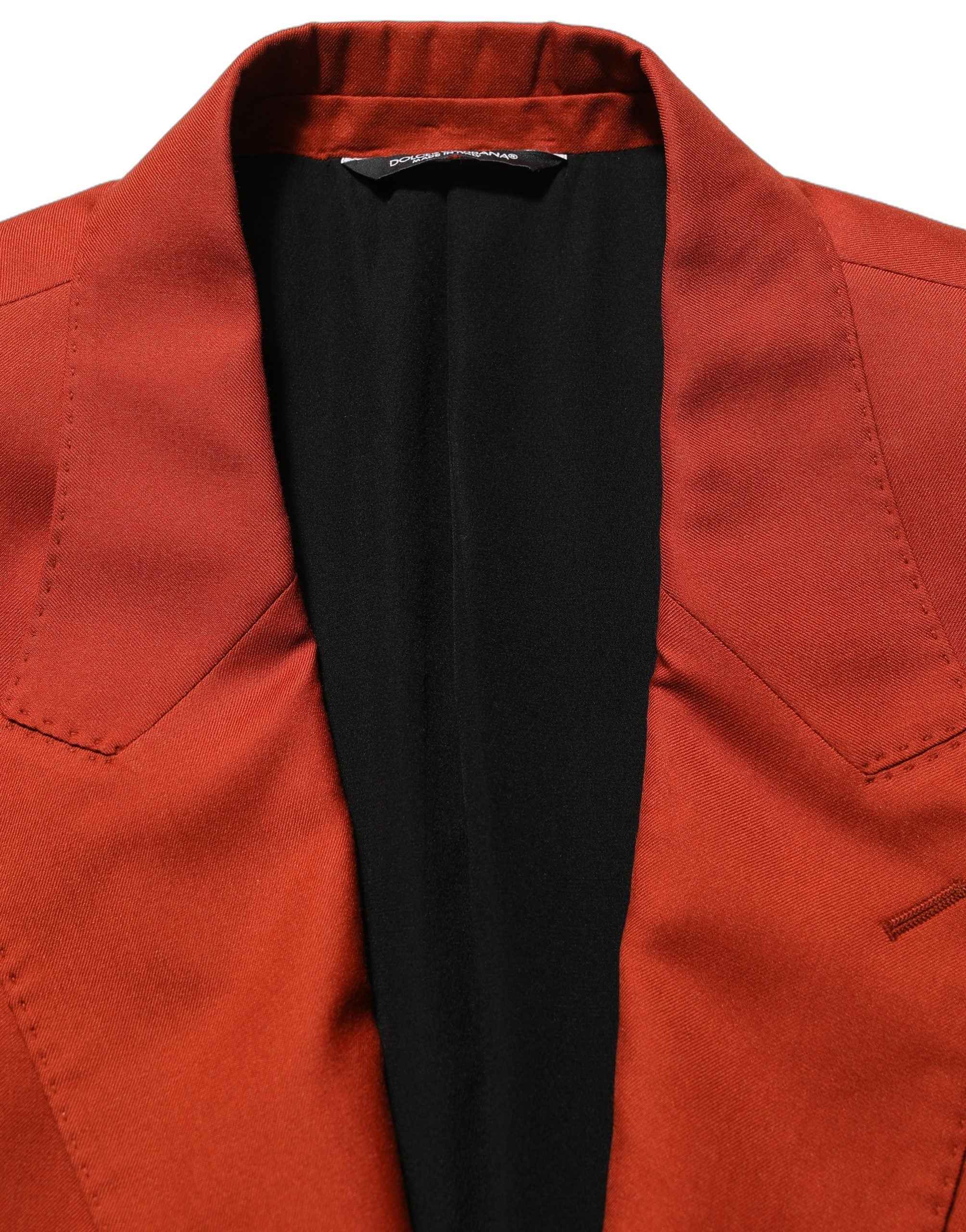 Dolce & Gabbana Red Cashmere Single Breasted Blazer Jacket