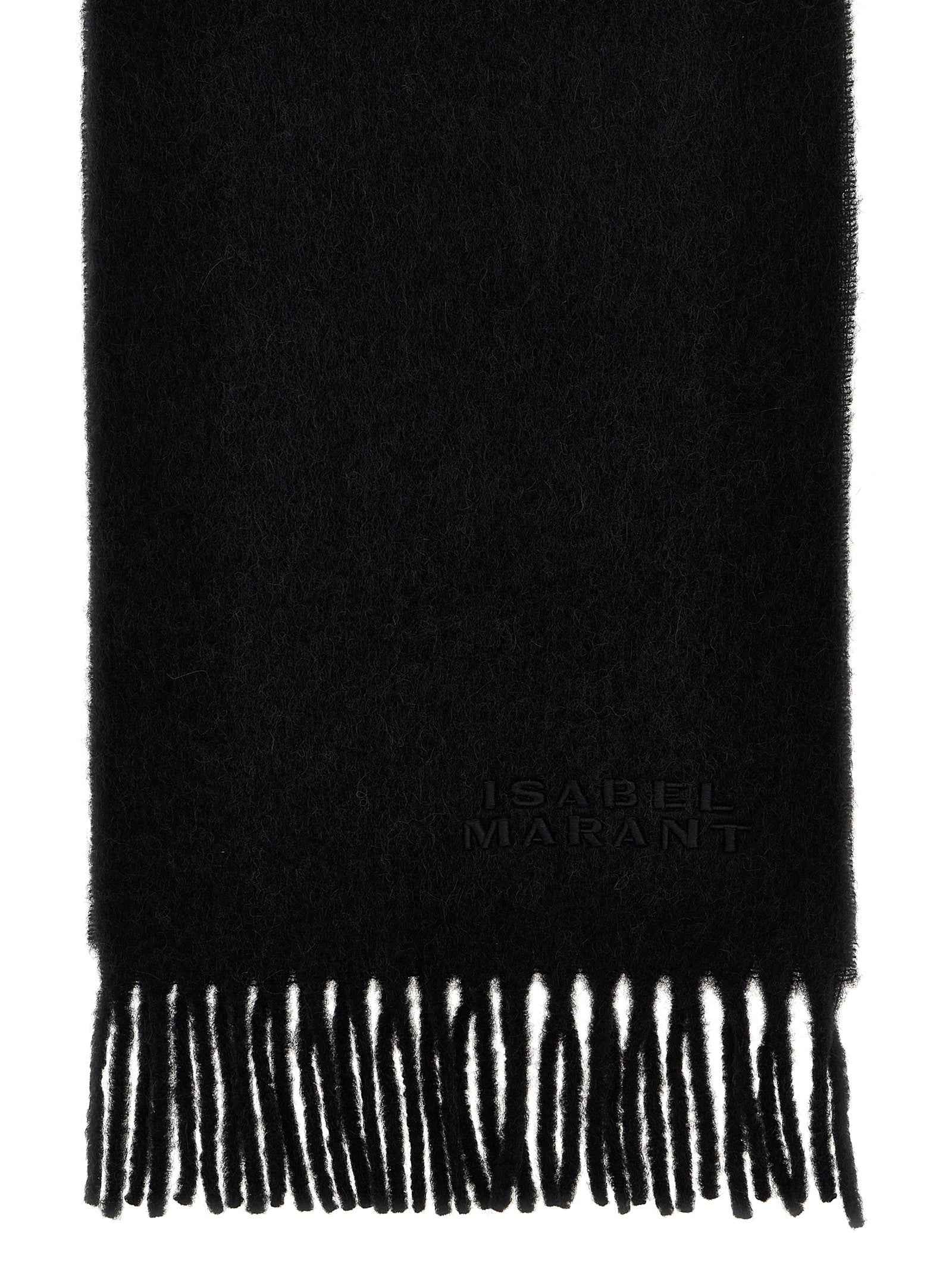 Isabel Marant Black Alpaca Leather Scarf