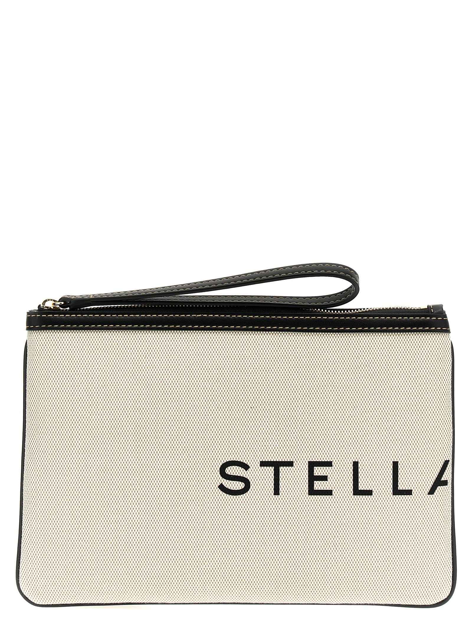 Stella McCartney Beige Cotton Clutch Bag