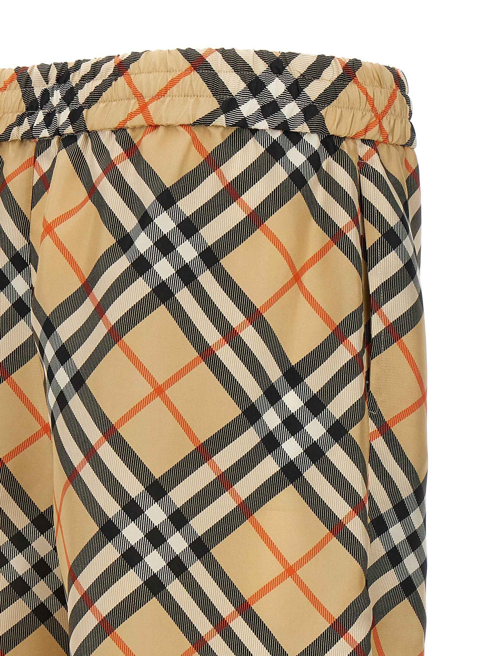 Burberry Beige Satin Bermuda Shorts