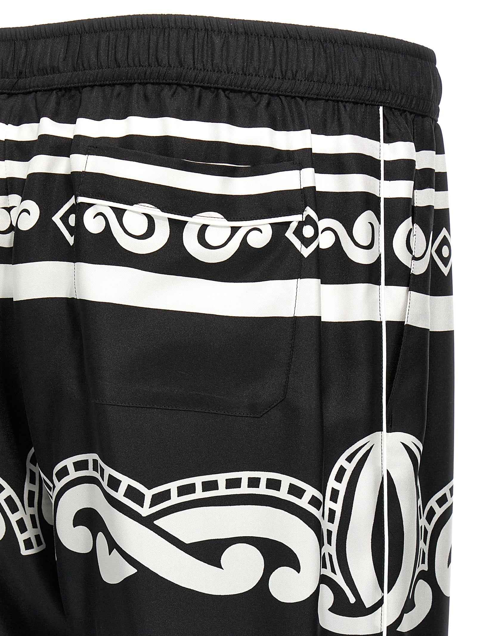 Dolce & Gabbana Bicolor Silk Casual Pants