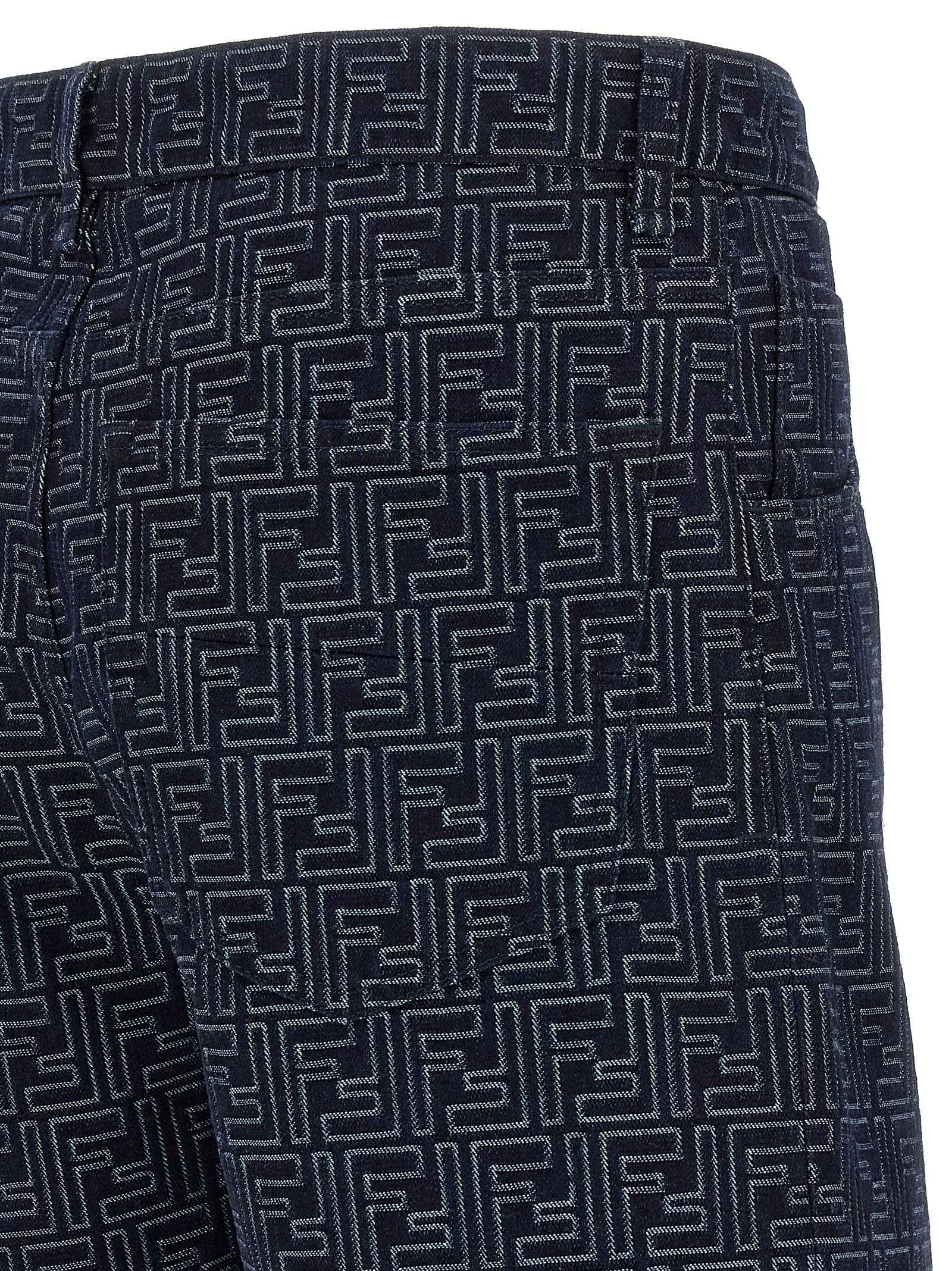 Fendi Blue Cotton Bermuda Shorts