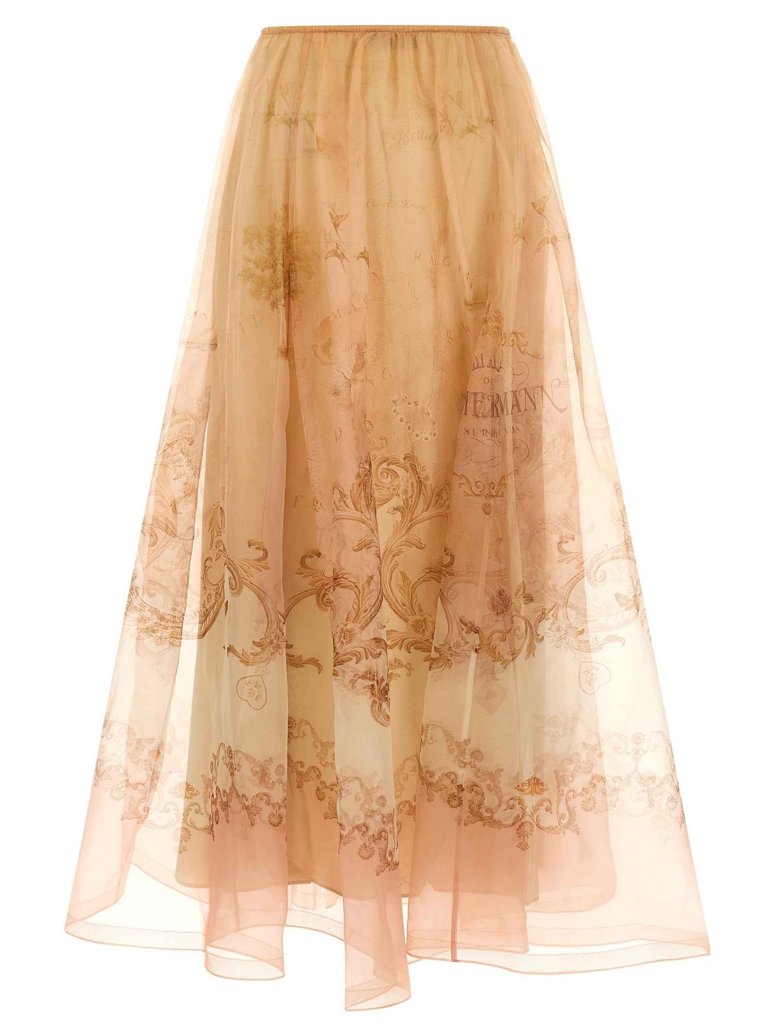 Zimmermann Beige Silk Mini Skirt