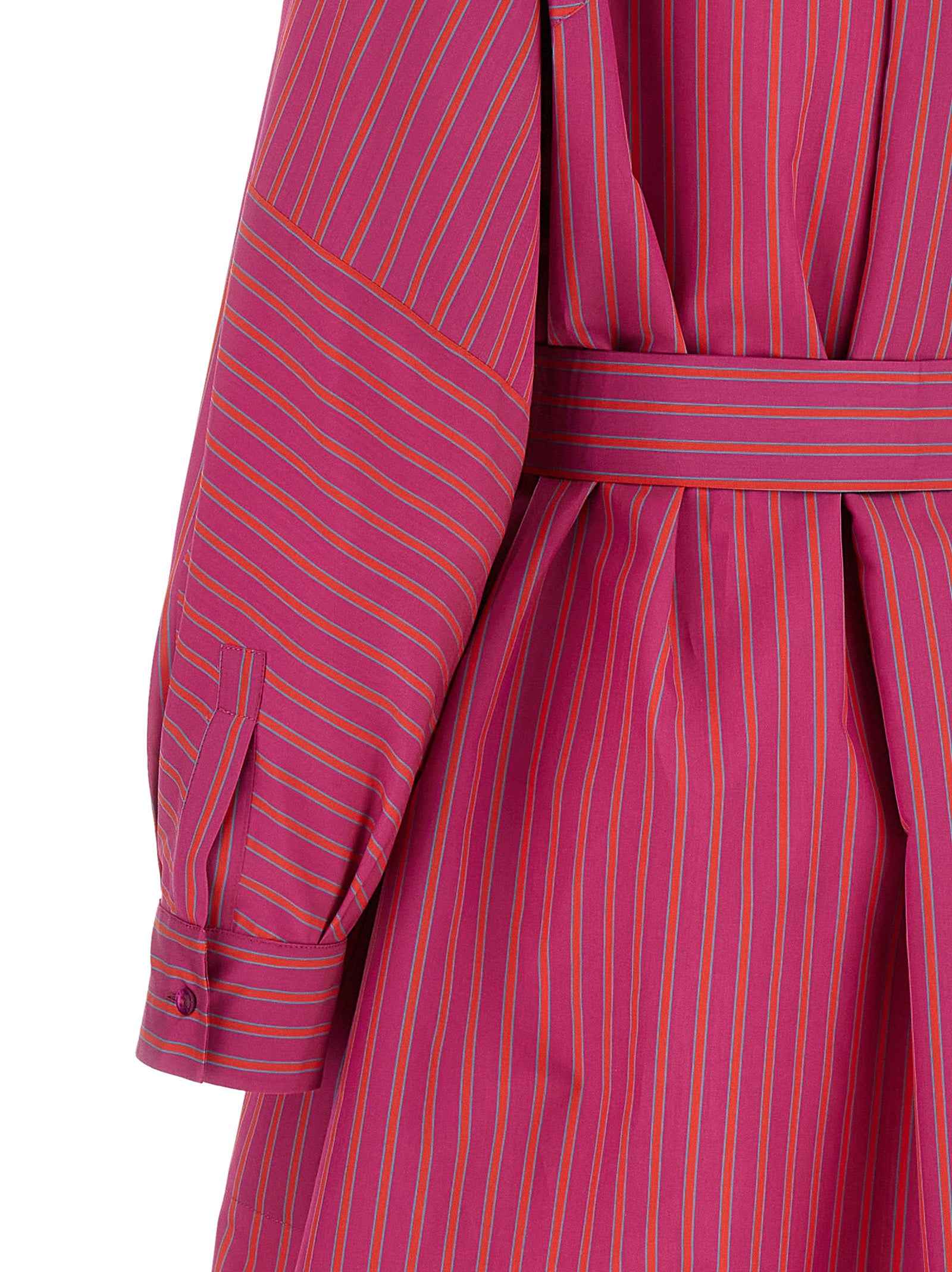 Max Mara Purple Cotton Long Dress