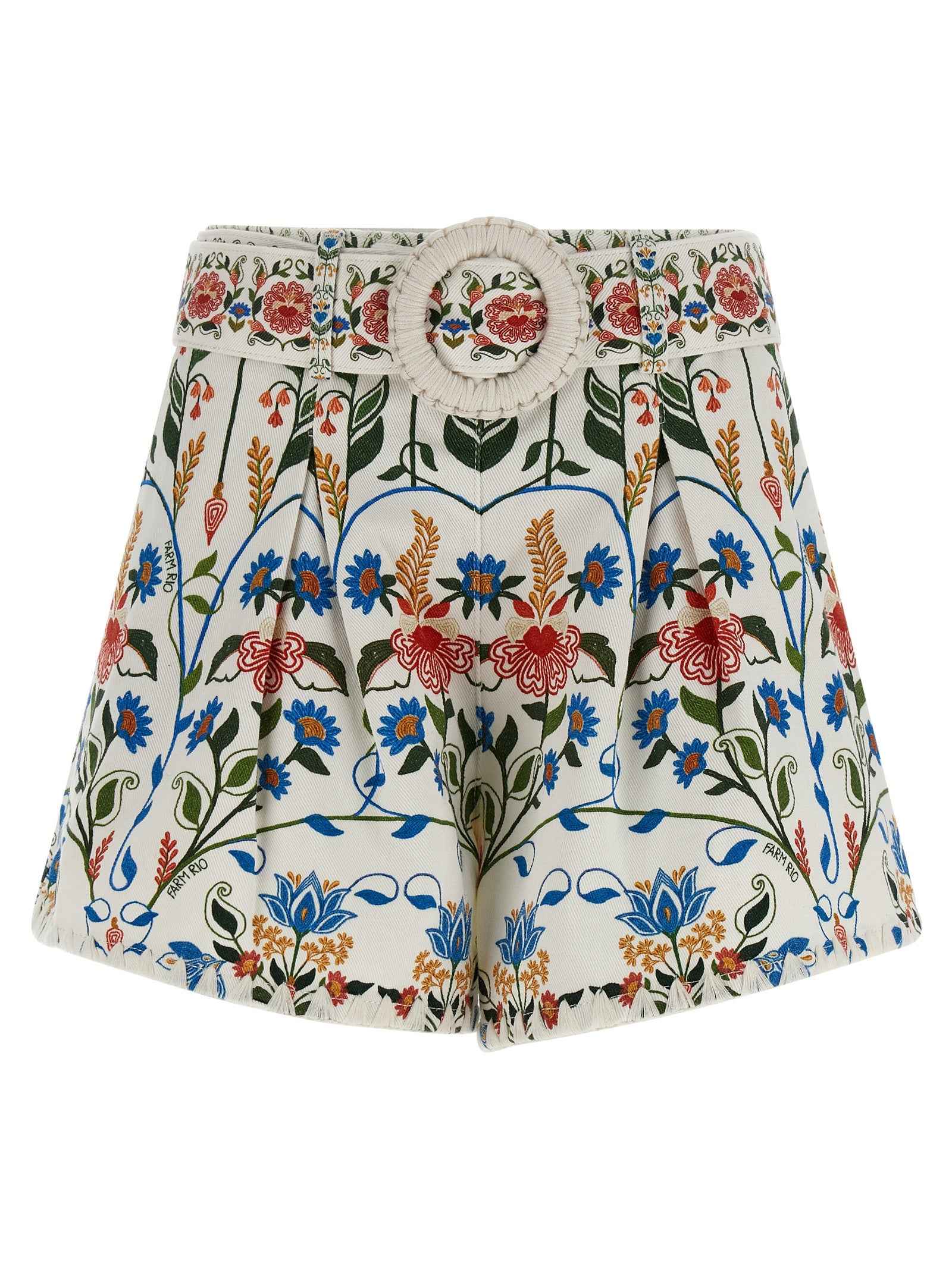 FARM RIO Multicolor Cotton Bermuda Shorts