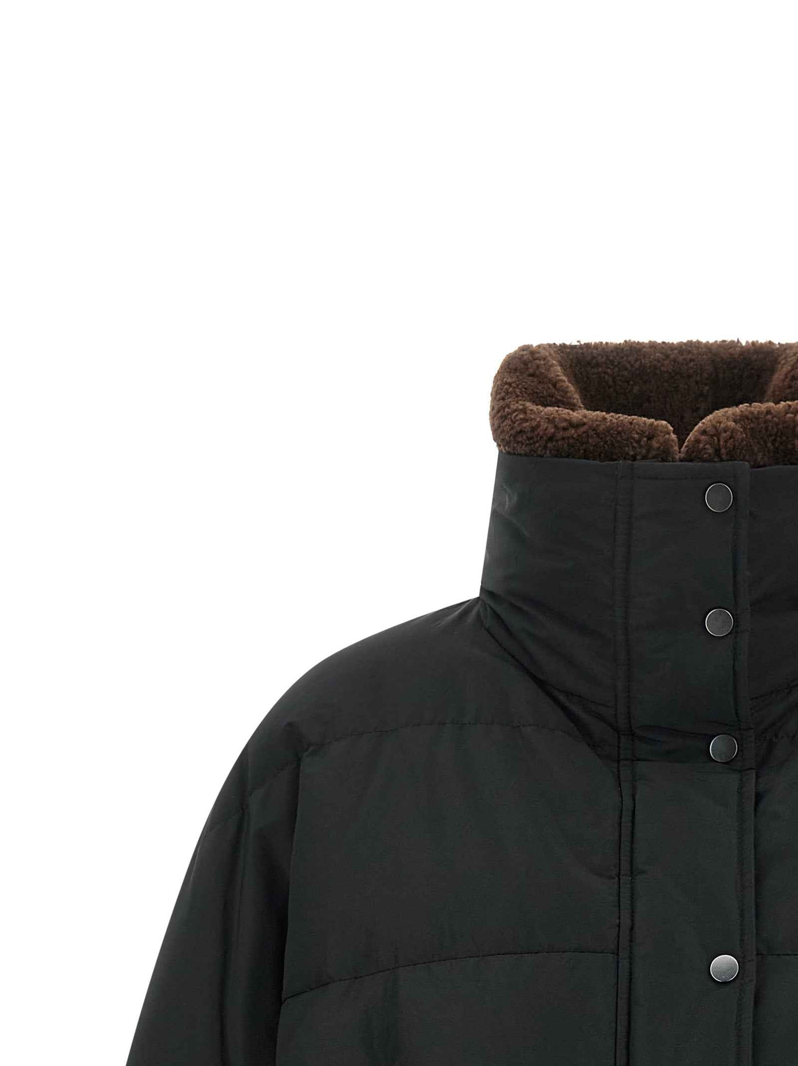 Brunello Cucinelli Black Cotton Full-Length Jacket