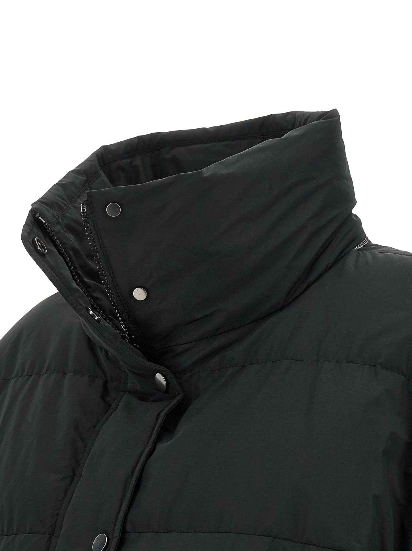 Brunello Cucinelli Black Cotton Full-Length Jacket