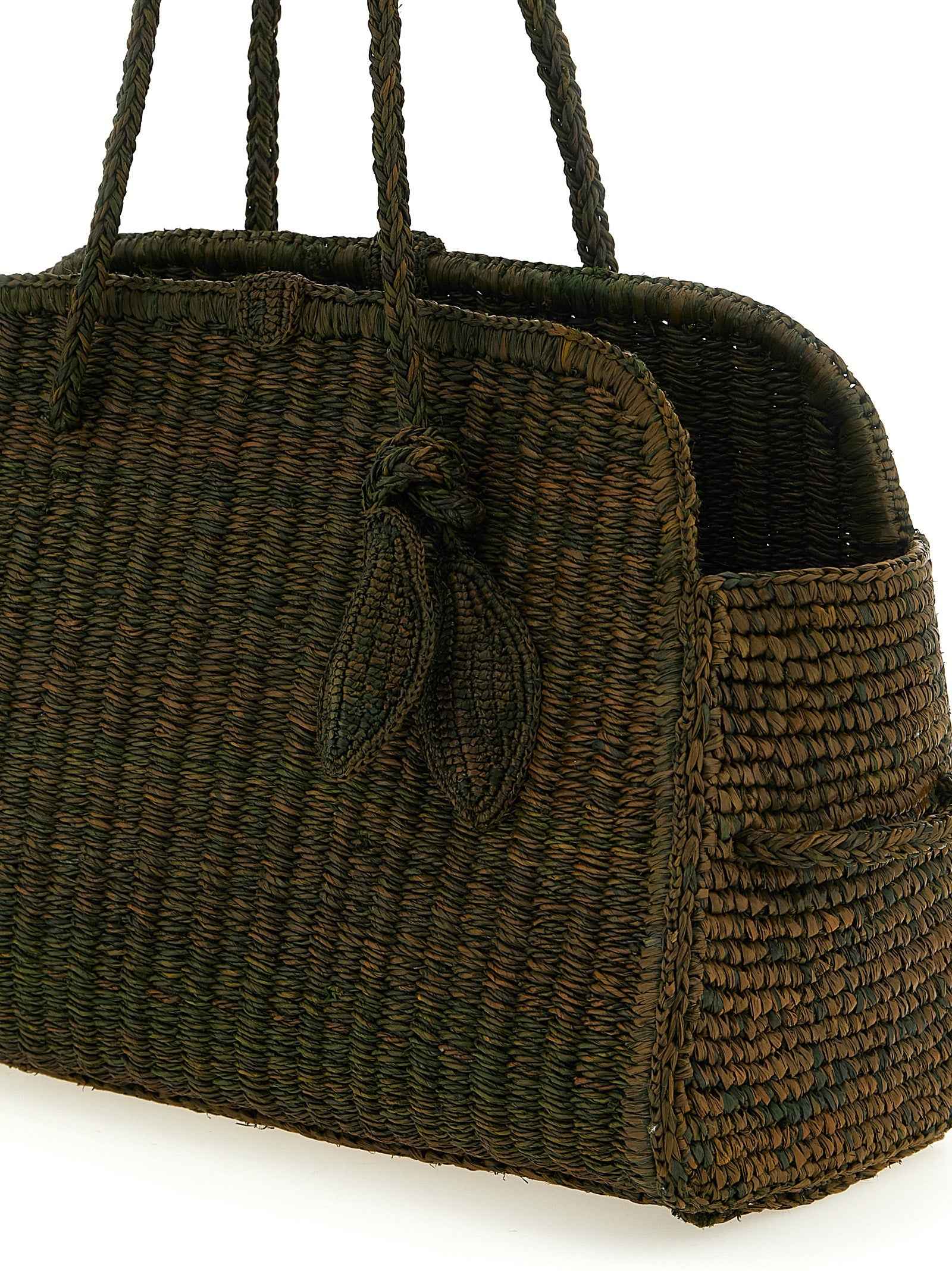 Jacquemus Bicolor Raffia Tote Bag