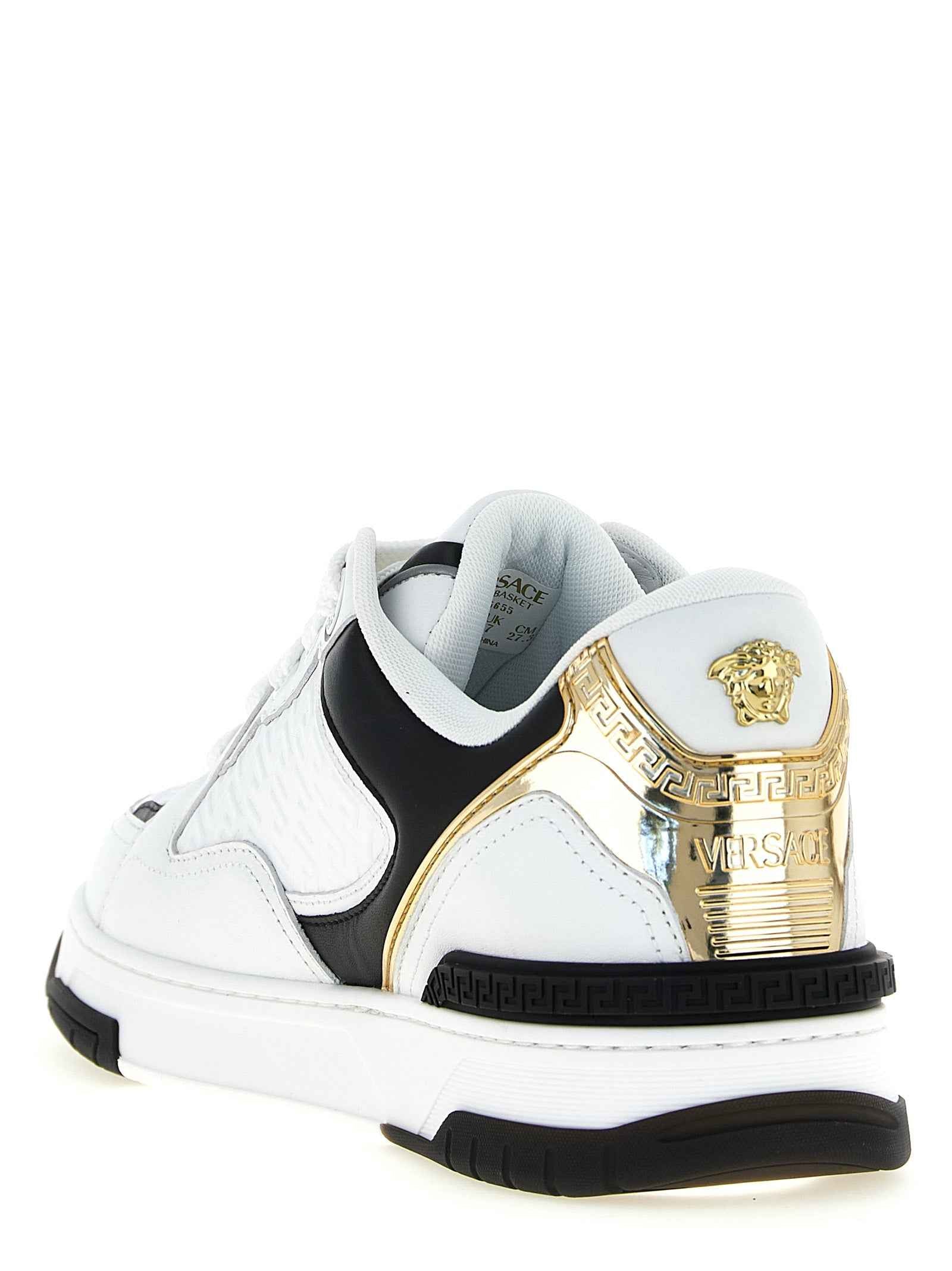 Versace Bicolor Leather Low Top Sneakers
