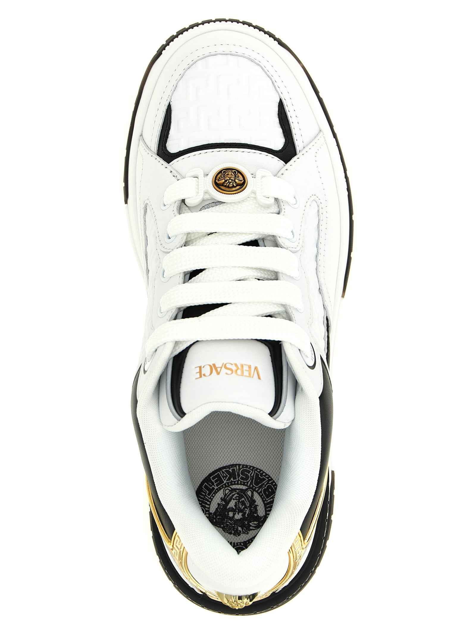 Versace Bicolor Leather Low Top Sneakers
