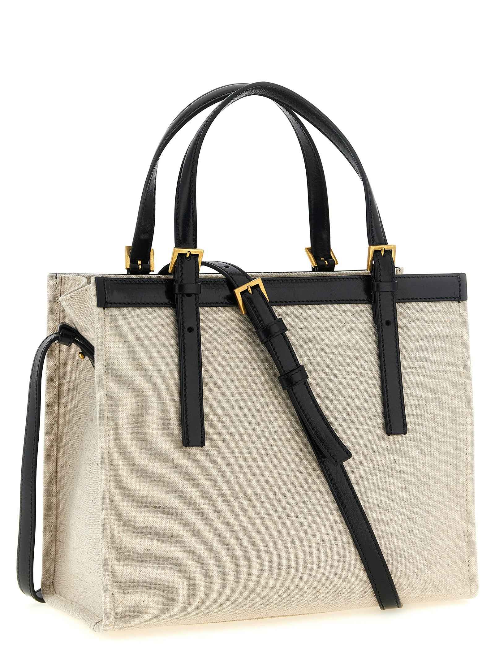 Versace Beige Leather Tote Bag