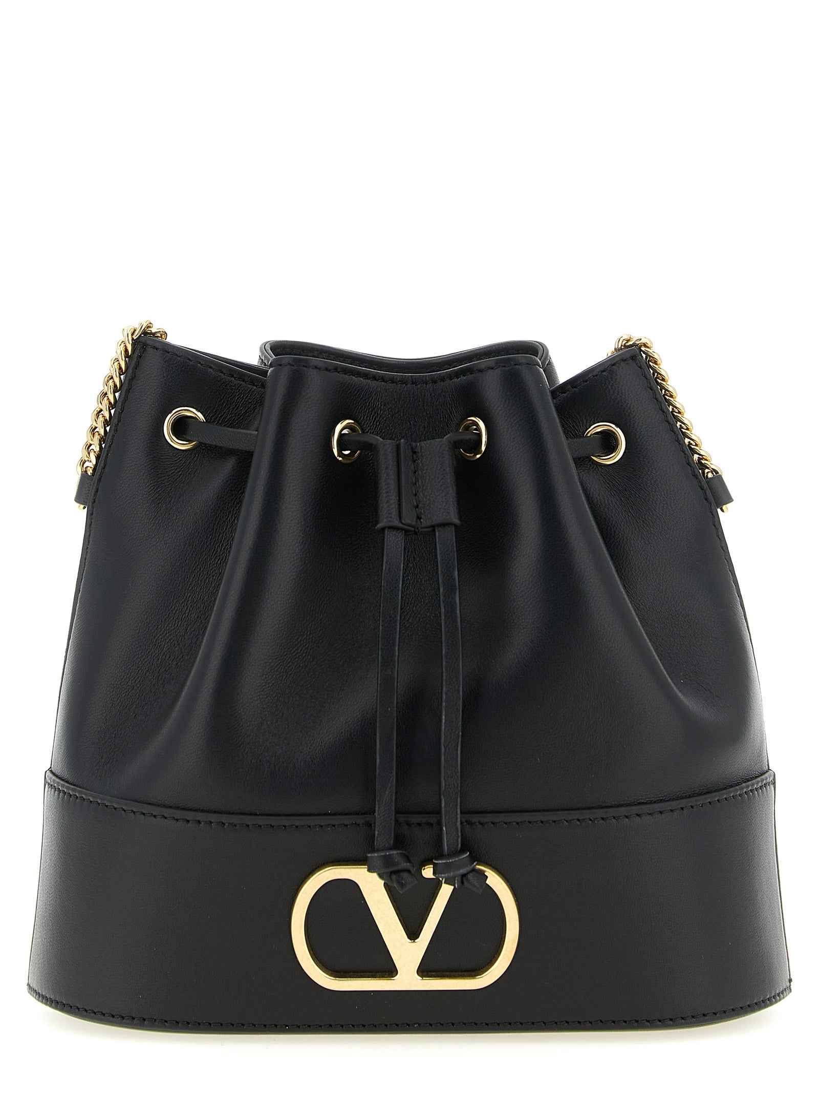 Valentino Garavani Black Lamb Leather Crossbody Bag