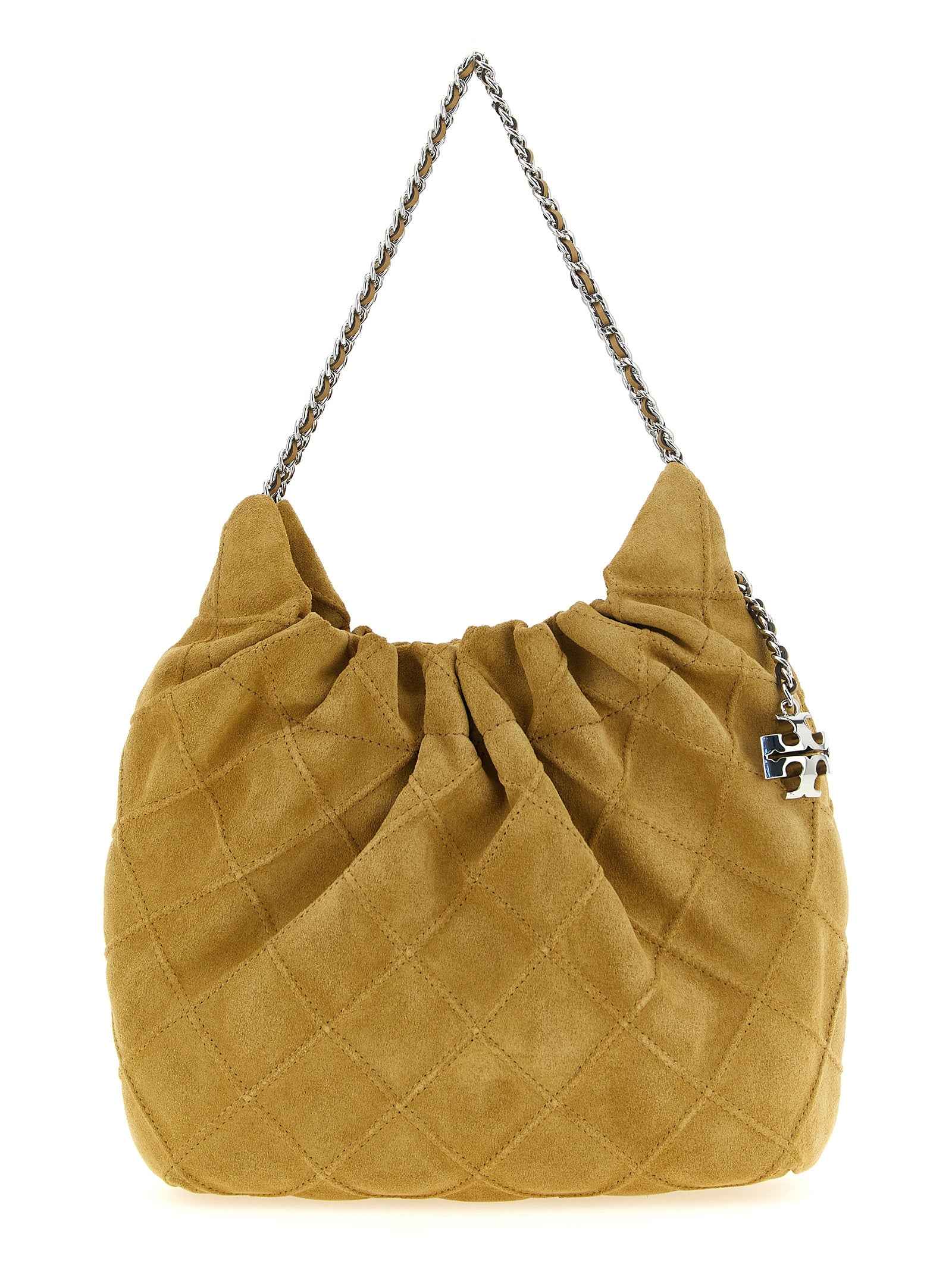 Tory Burch Beige Calfskin Shoulder Bag