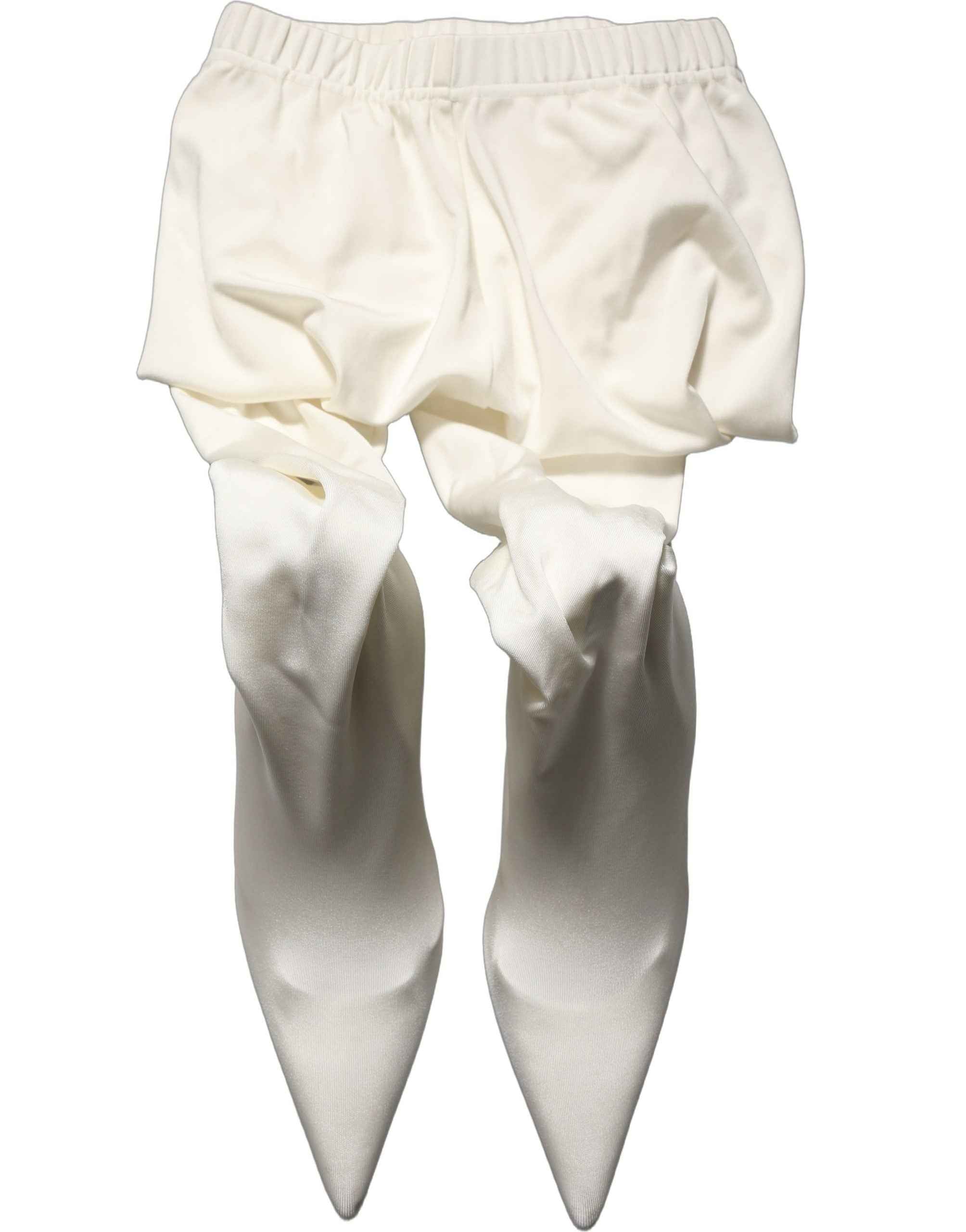 Dolce & Gabbana White High Heels Pumps Jersey Tights Shoes