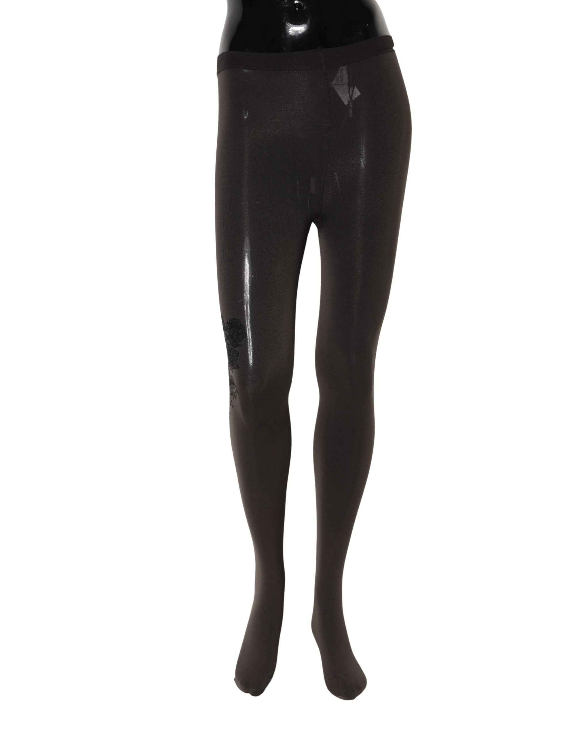 Dolce & Gabbana Black Nylon Tights Stocking Pantyhose Women Socks