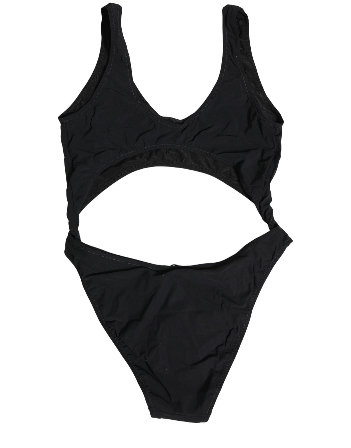 Dolce & Gabbana Black Cutout Logo One Piece Swimsuit Swimwear