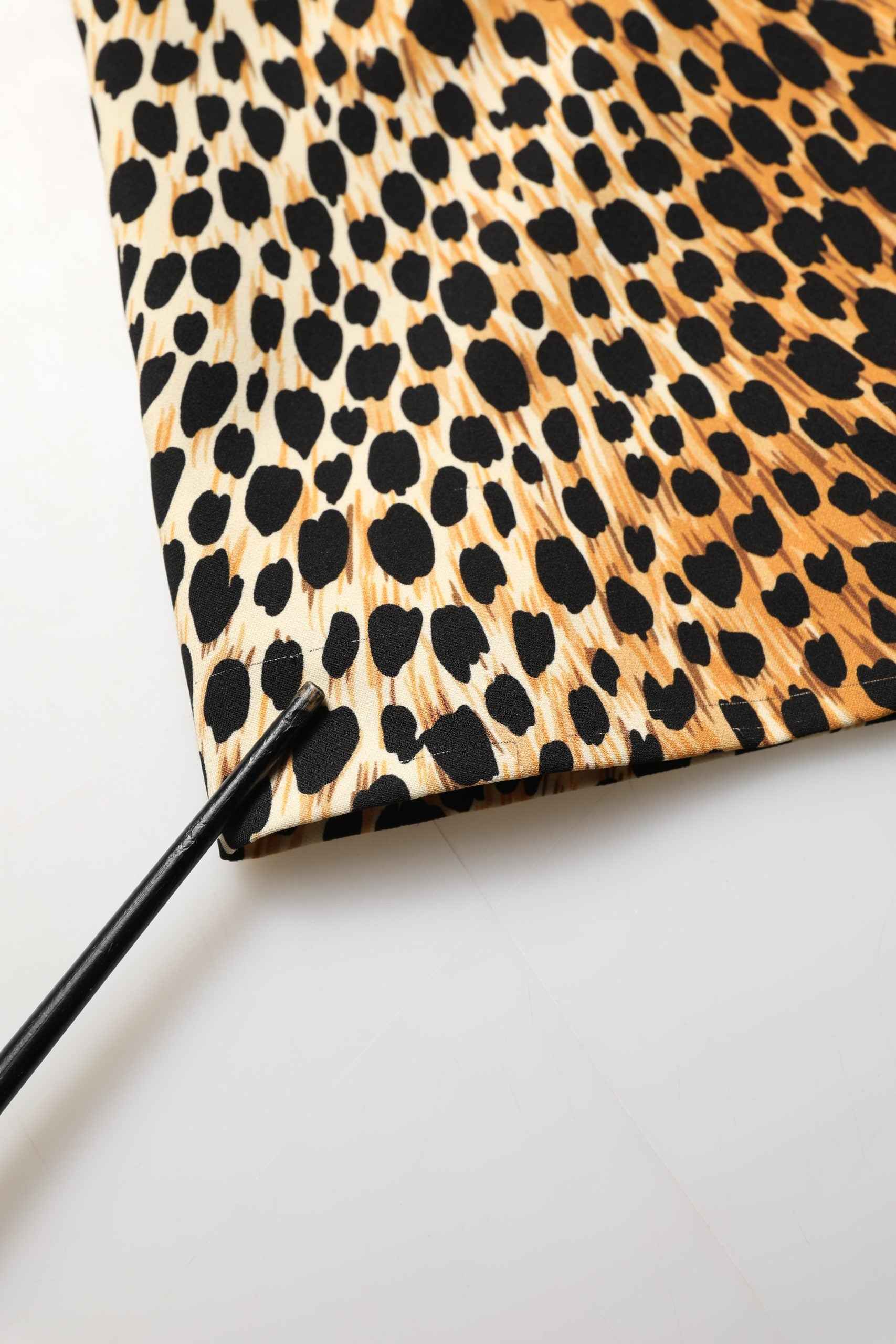 Dolce & Gabbana Brown Leopard Print Silk Sheath Midi Dress
