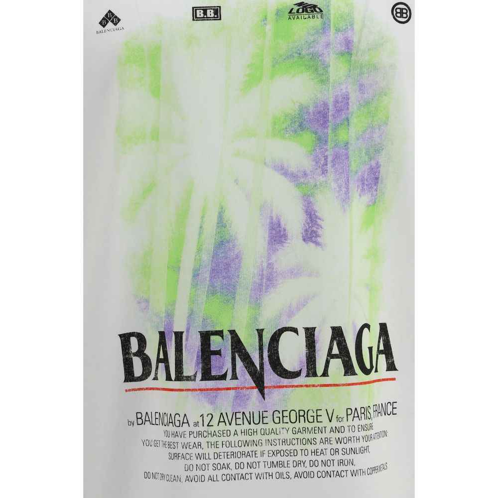 Balenciaga White Cotton T-Shirt