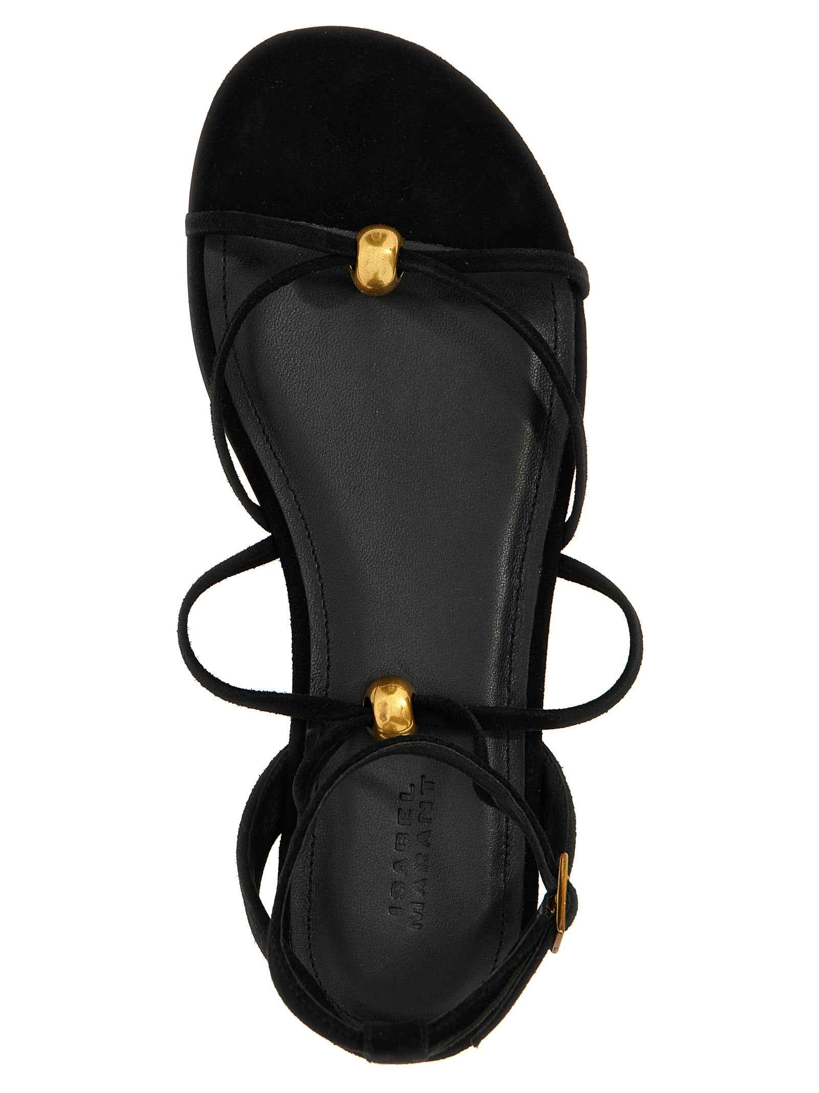 Isabel Marant Black Goatskin Flat Sandals