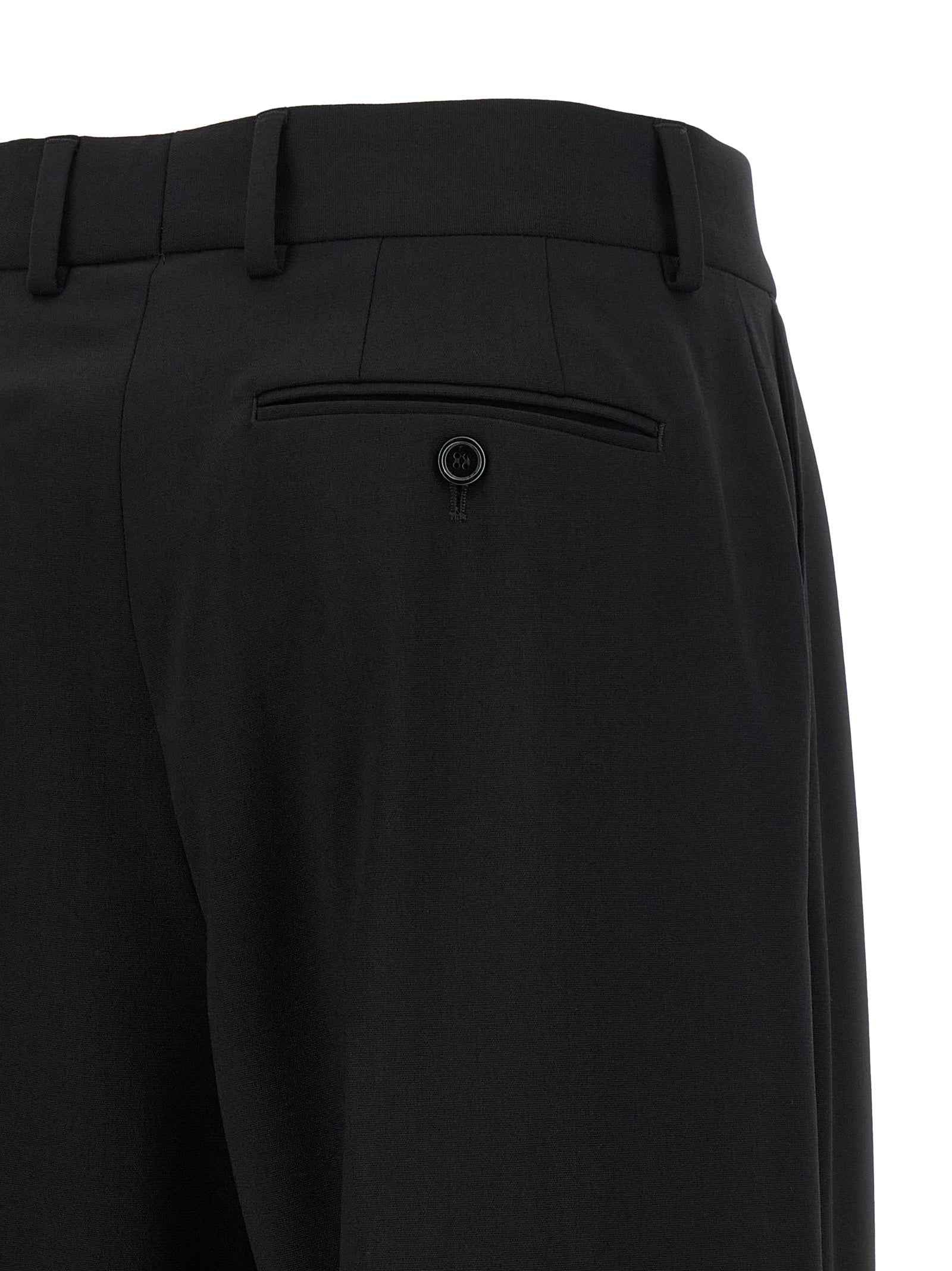Dolce & Gabbana Black Virgin Wool Casual Pants