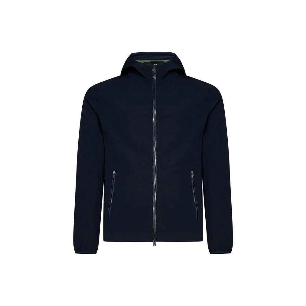 Herno Blue Elastane Shell Jacket