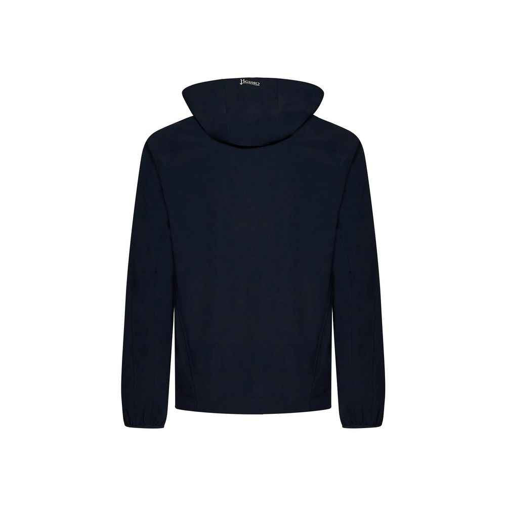 Herno Blue Elastane Shell Jacket