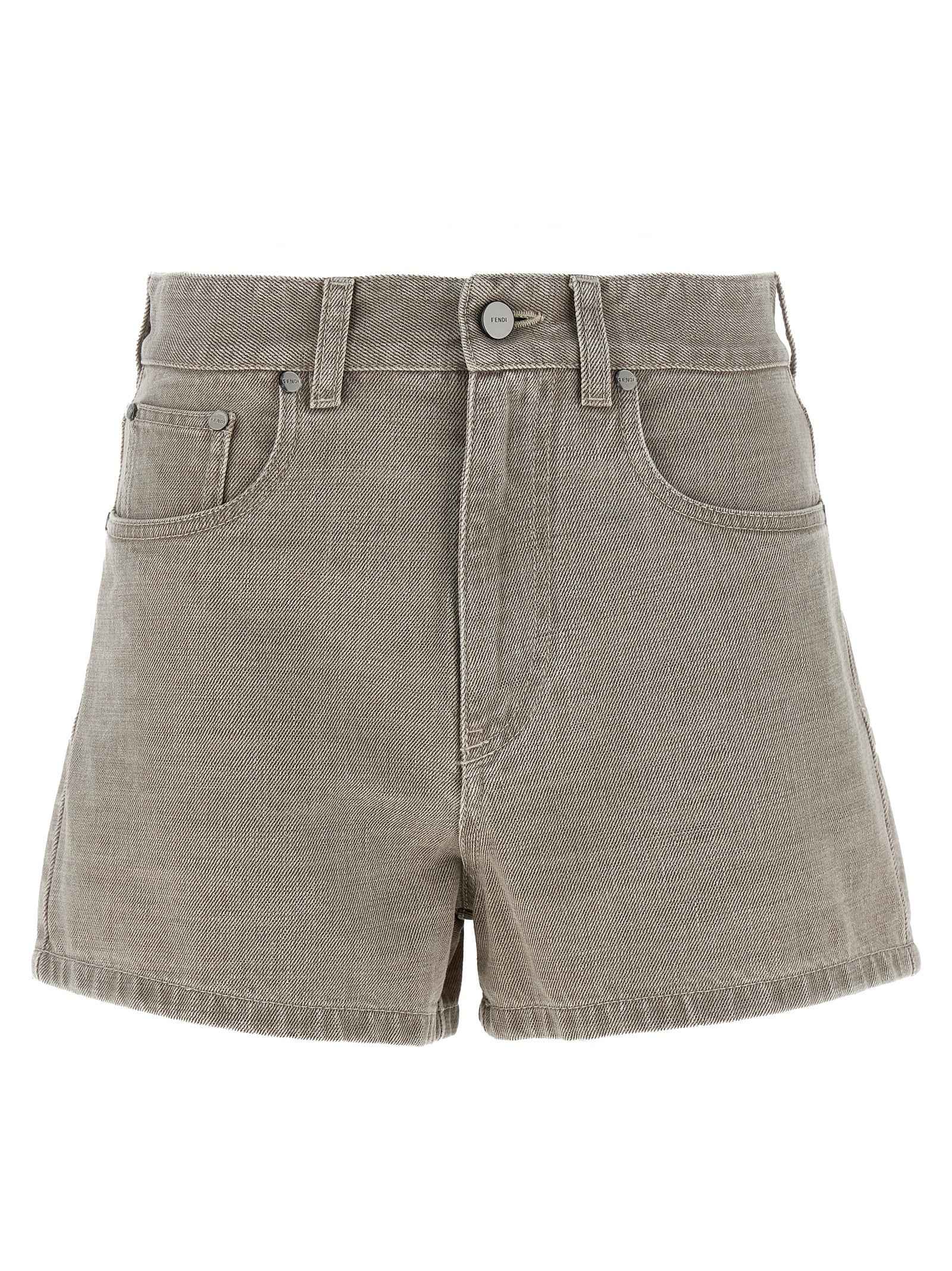 Fendi Beige Cotton Bermuda Shorts