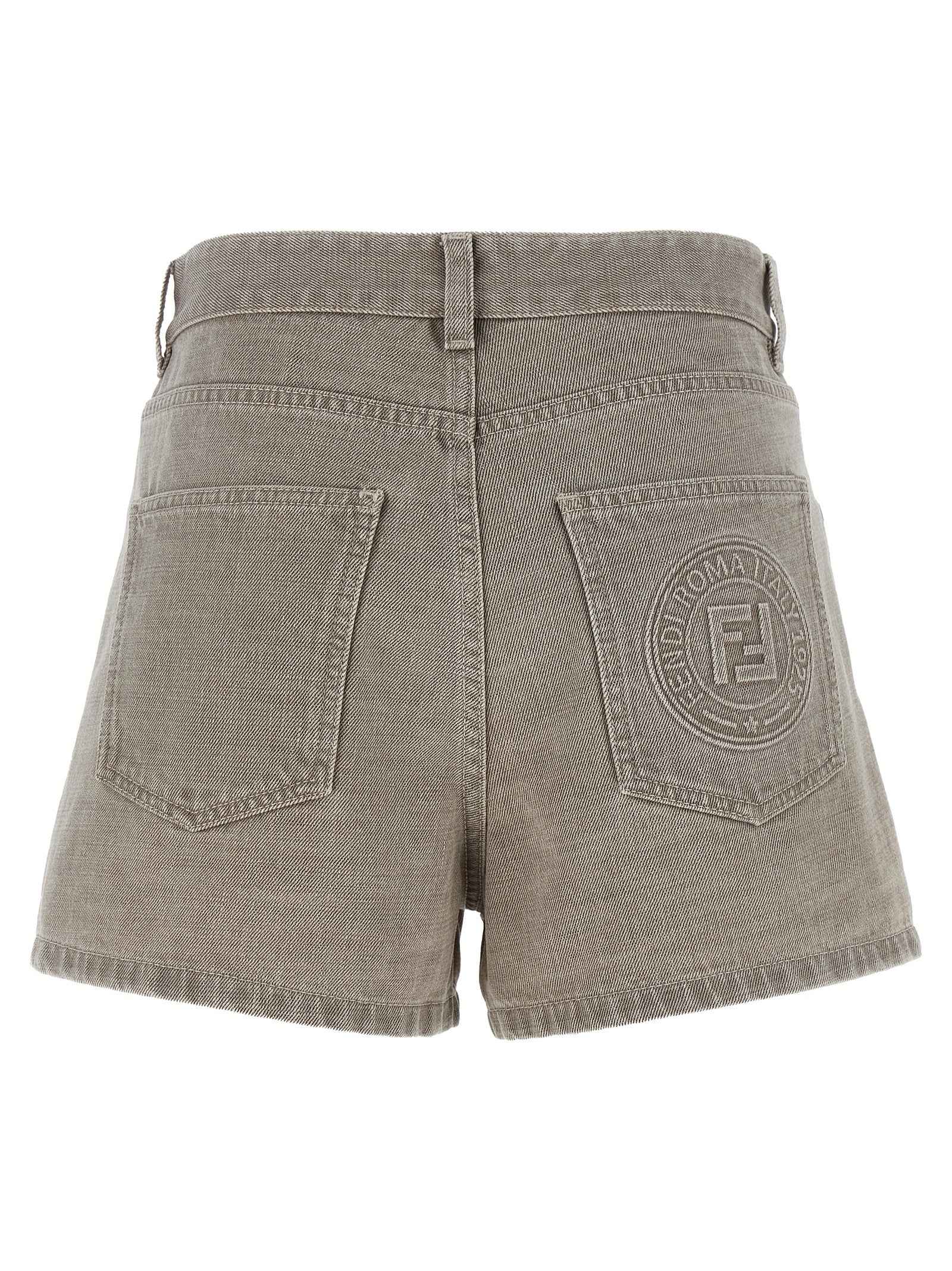 Fendi Beige Cotton Bermuda Shorts
