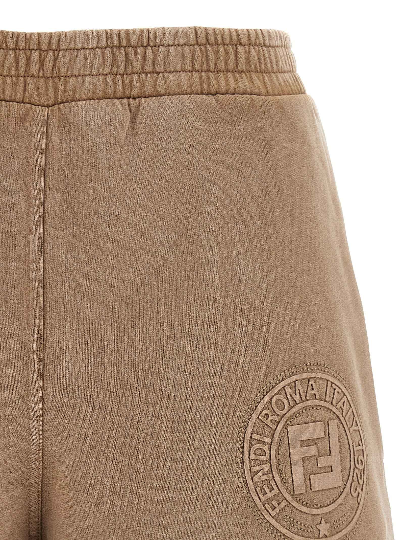 Fendi Brown Cotton Bermuda Shorts