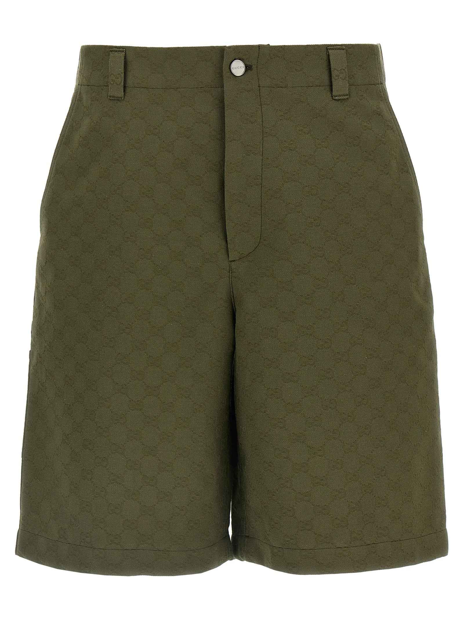 Gucci Bicolor Cotton Bermuda Shorts