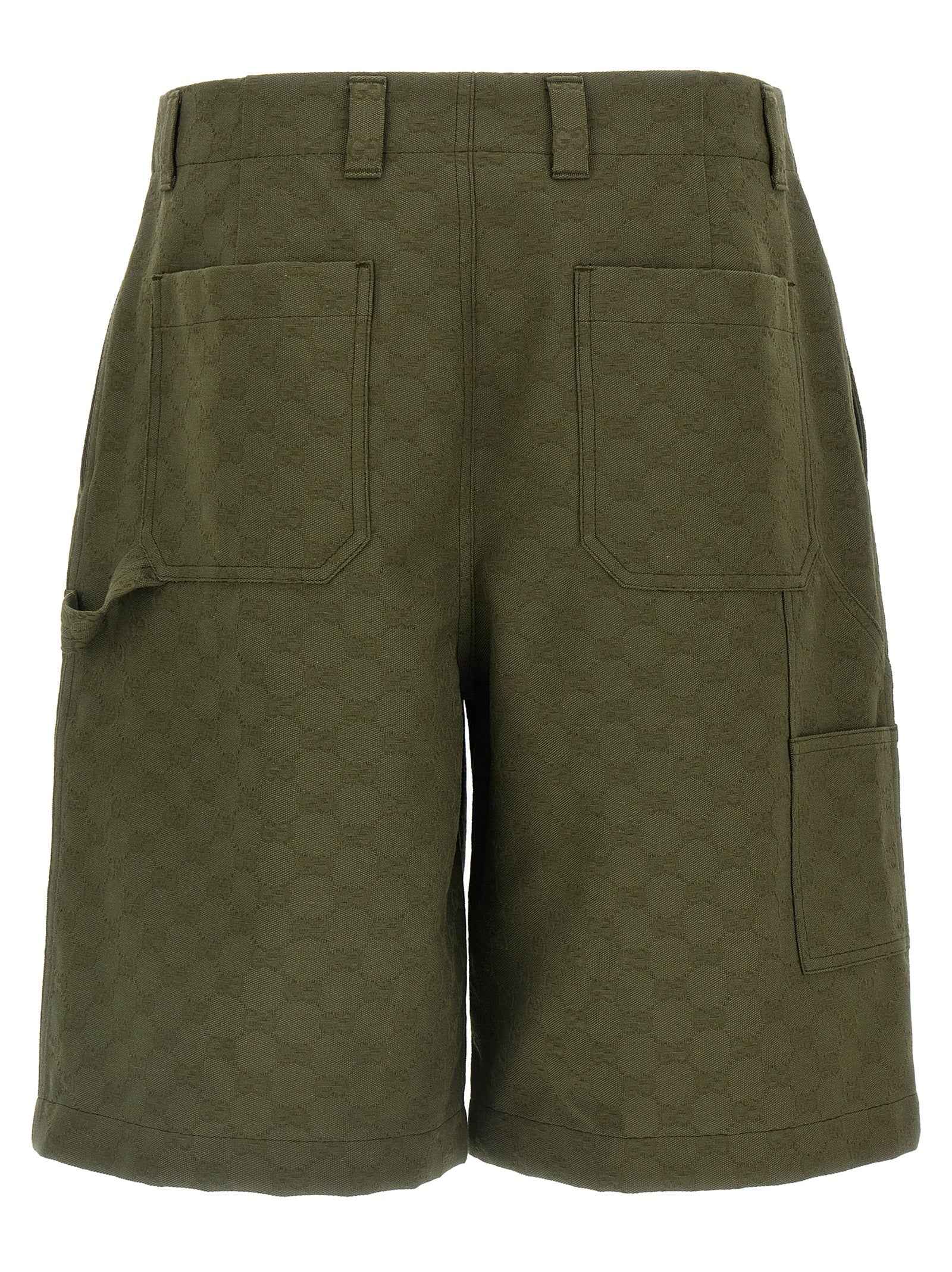 Gucci Bicolor Cotton Bermuda Shorts