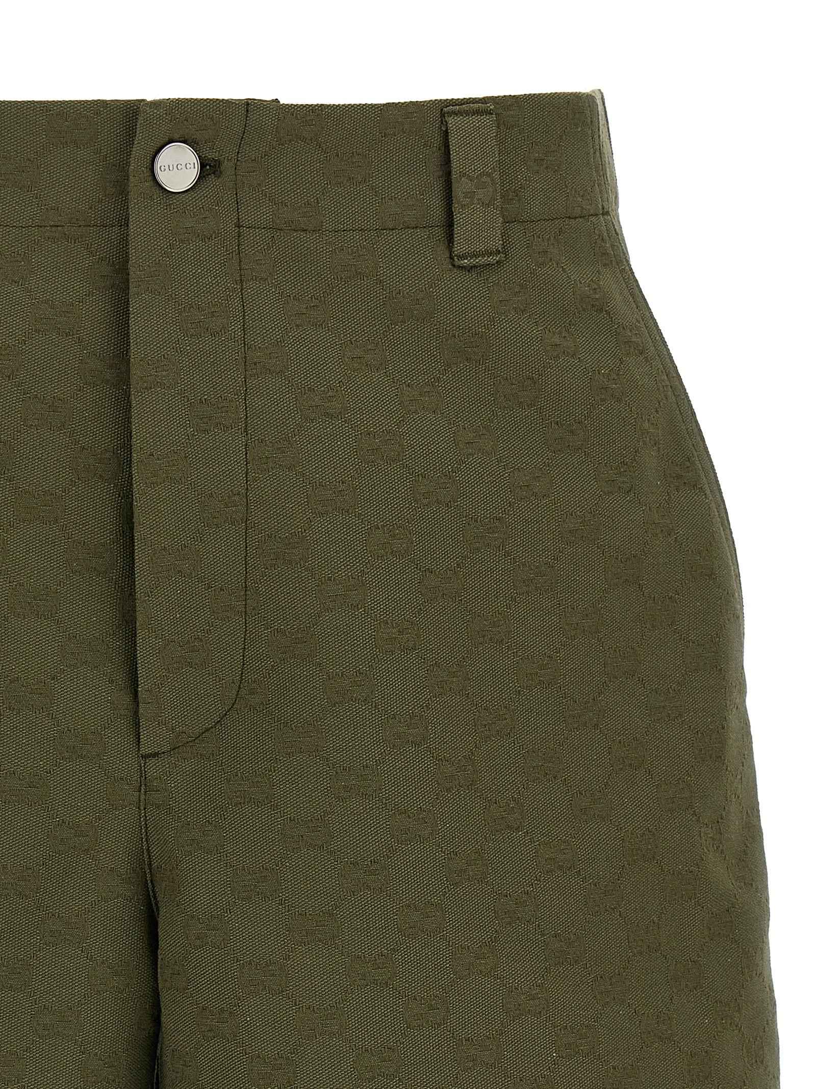 Gucci Bicolor Cotton Bermuda Shorts