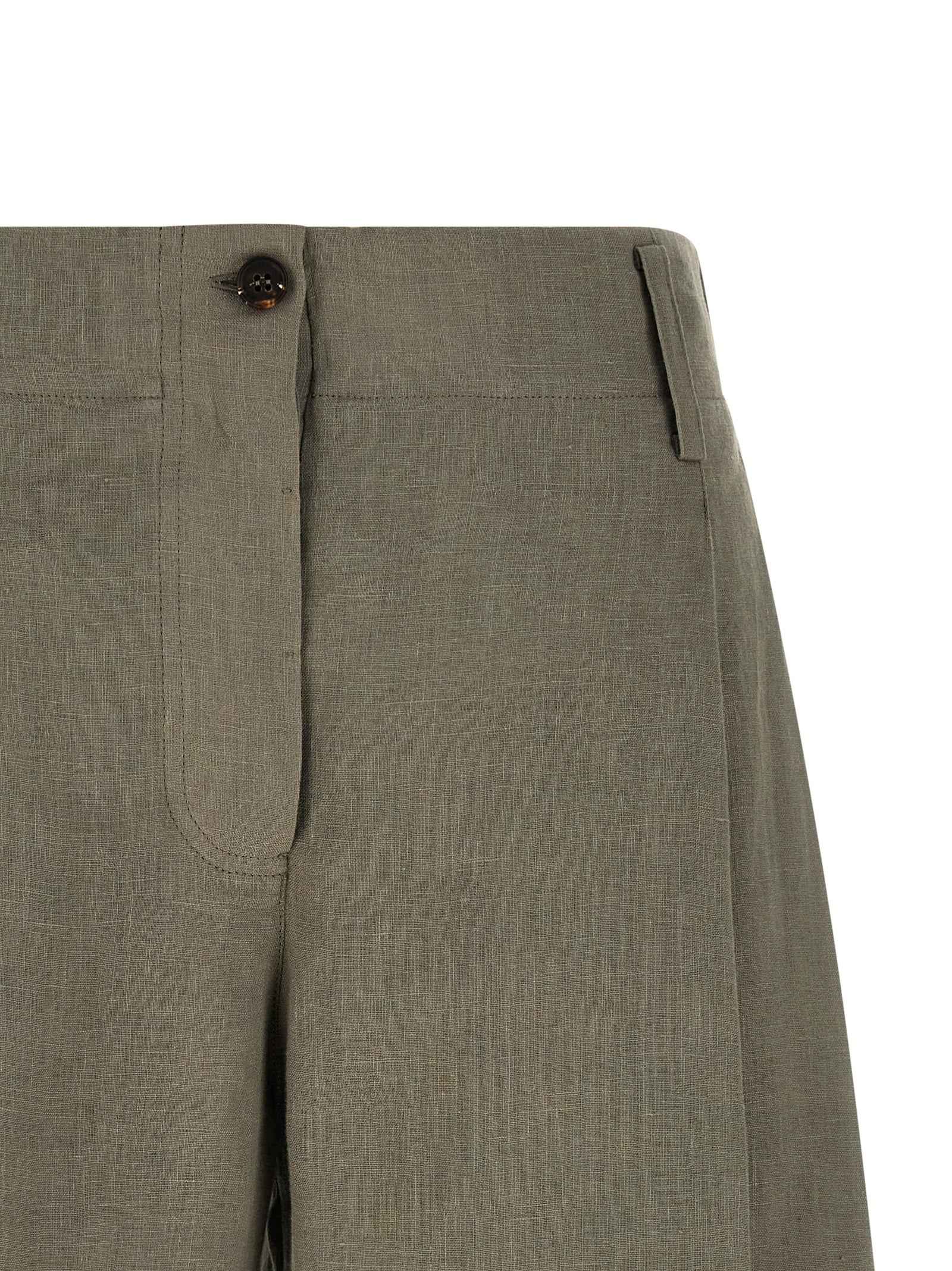 Brunello Cucinelli Bicolor Linen Bermuda Shorts