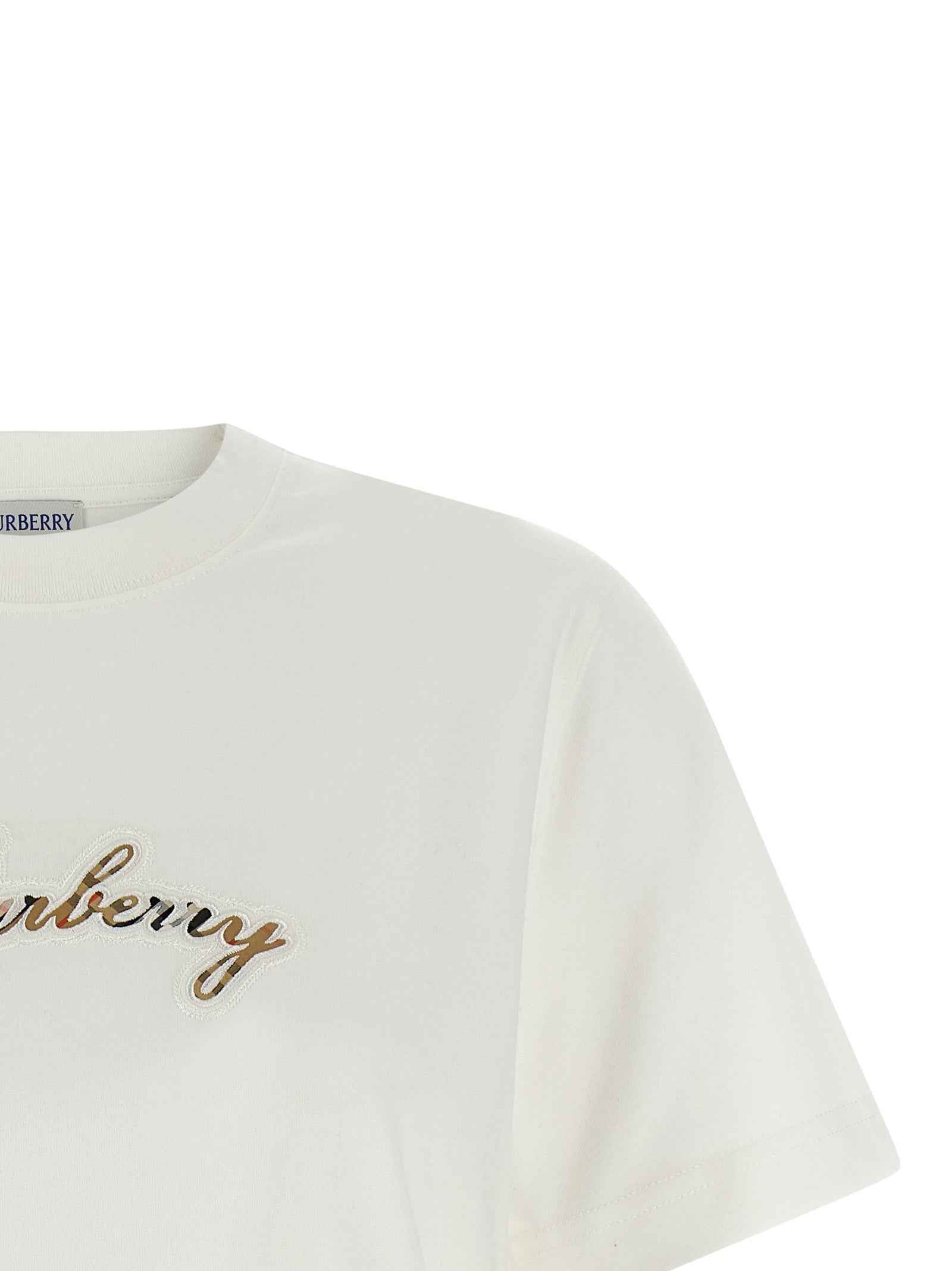 Burberry White Cotton T-Shirt