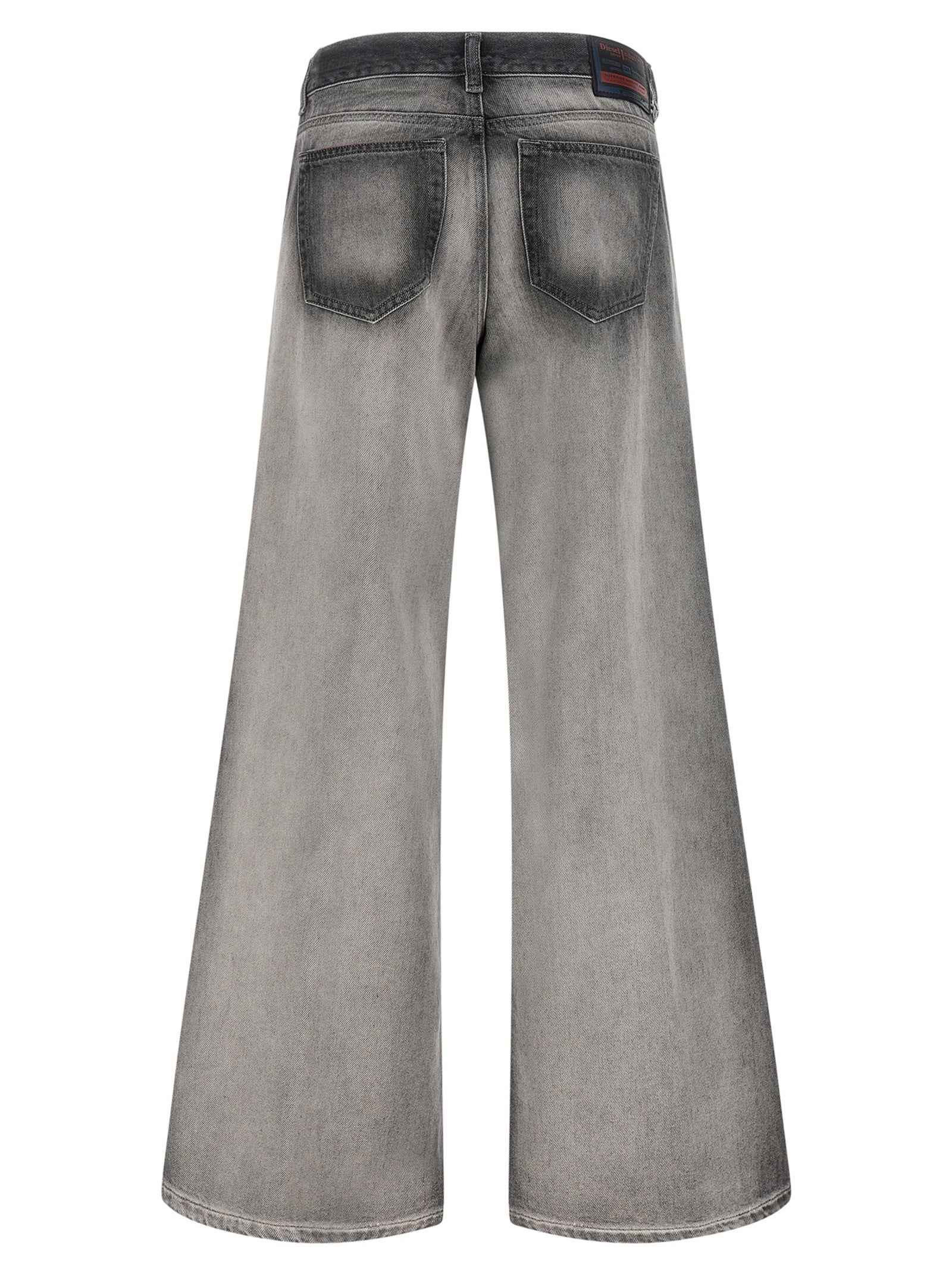 Diesel Gray Cotton Flared Jeans