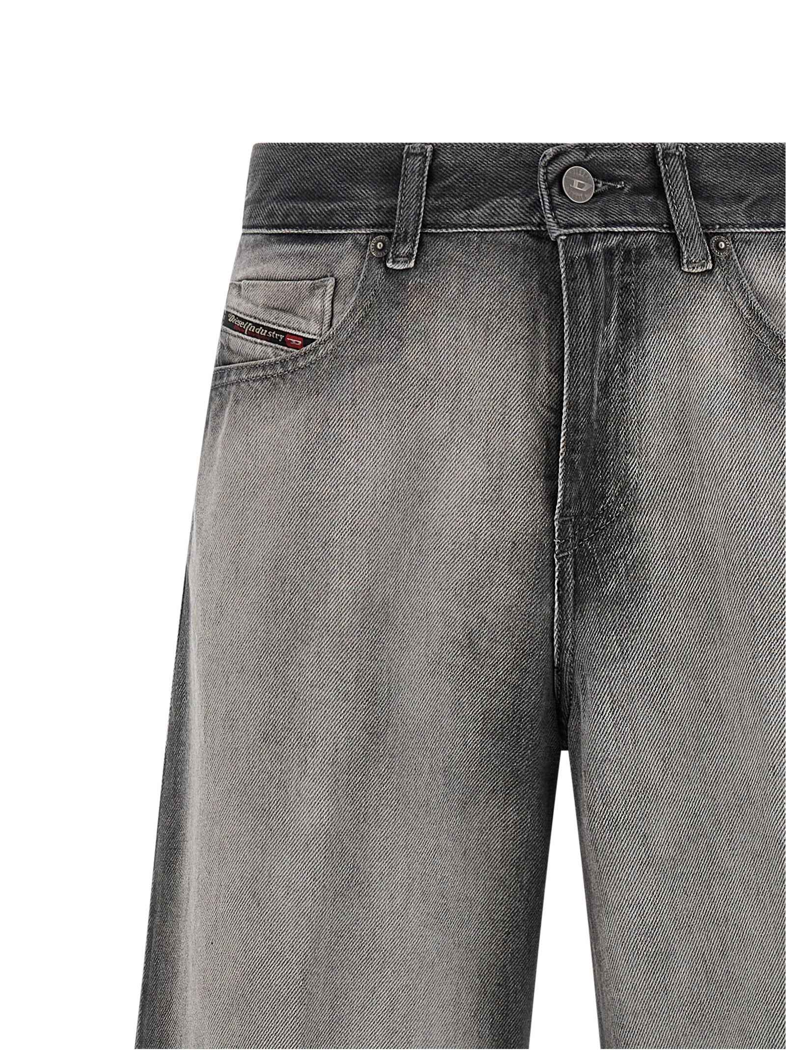 Diesel Gray Cotton Flared Jeans