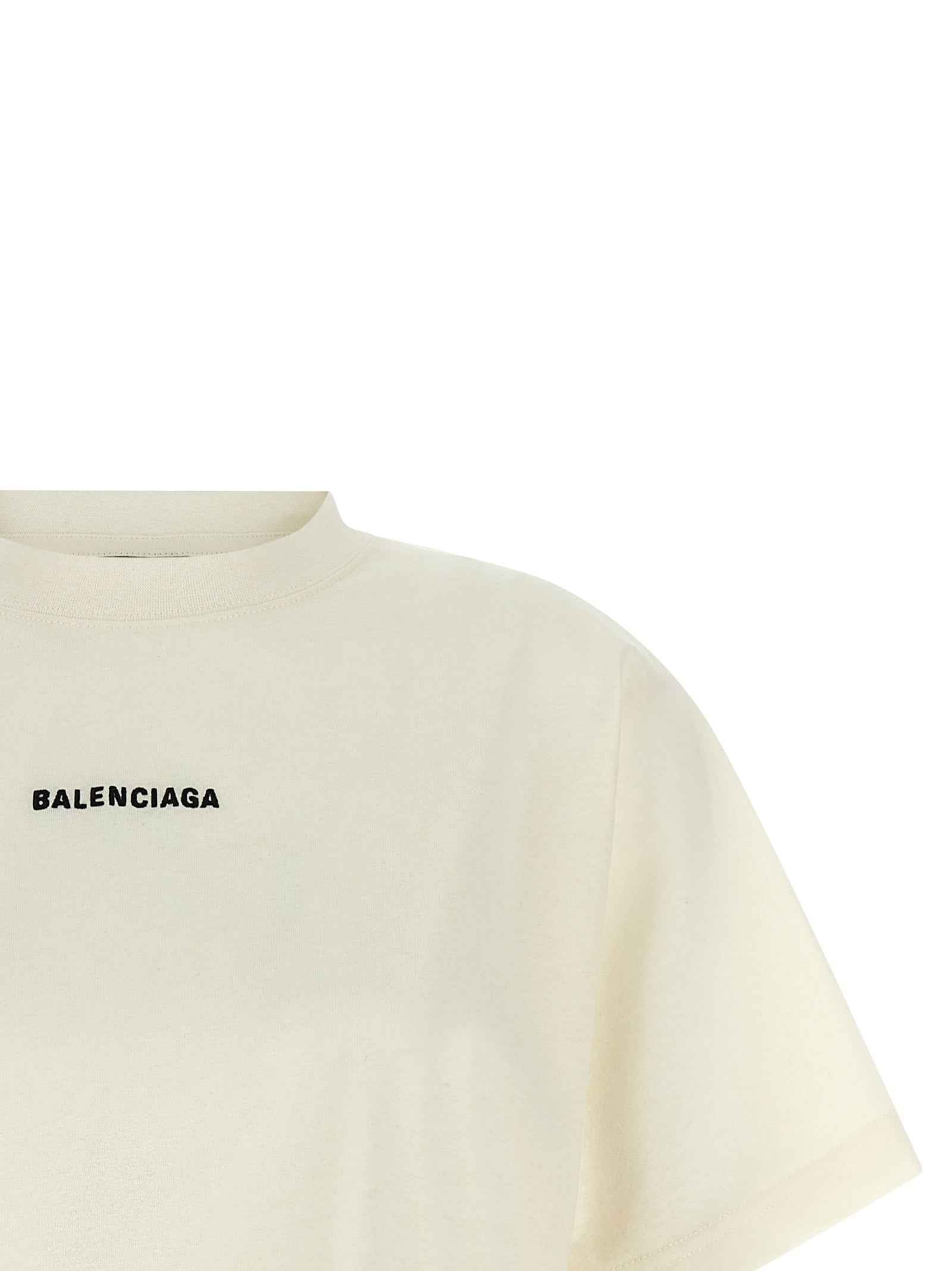 Balenciaga White Cotton T-Shirt